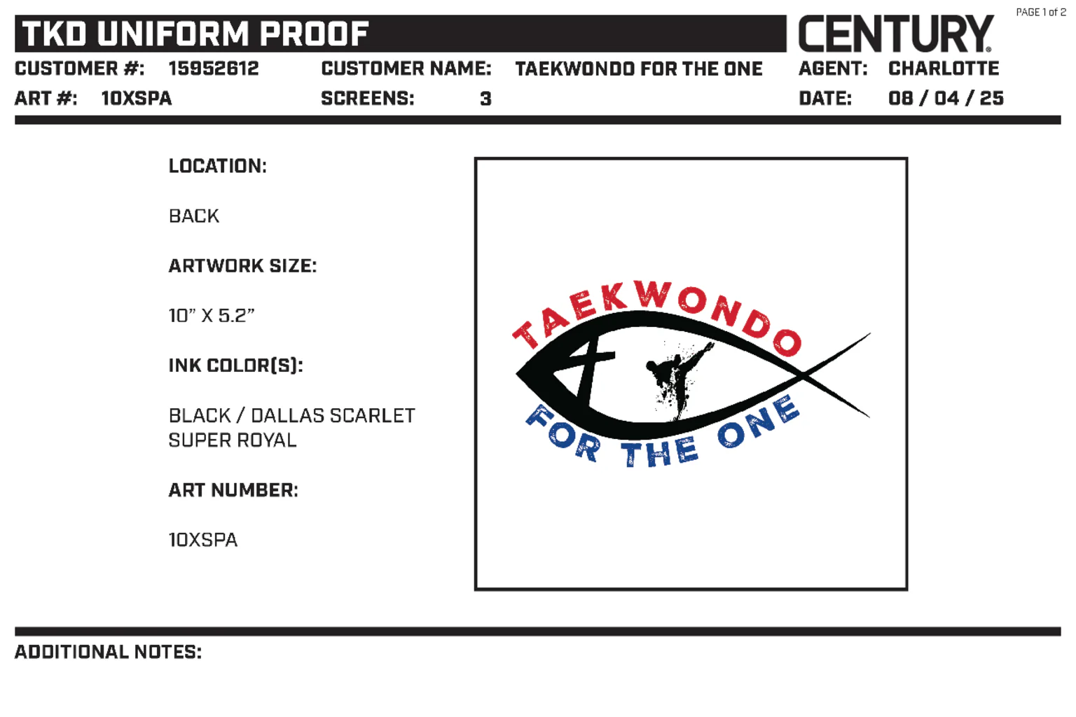 Tkd Student Uniform White, White/Black - Image 2