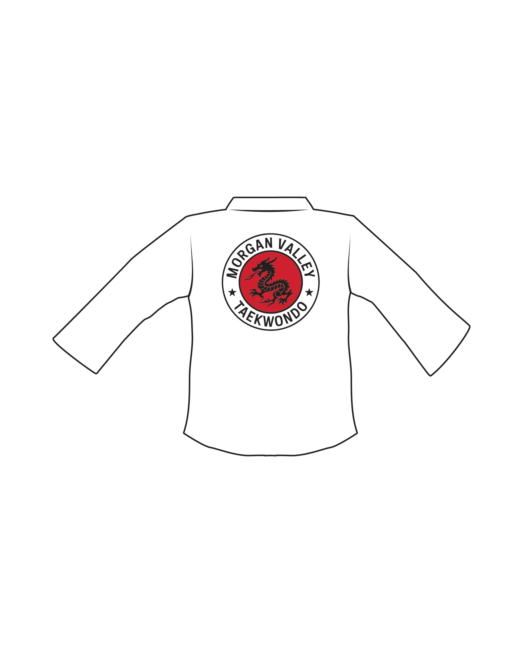ULightweight Tkd Student Uniform Custom, White