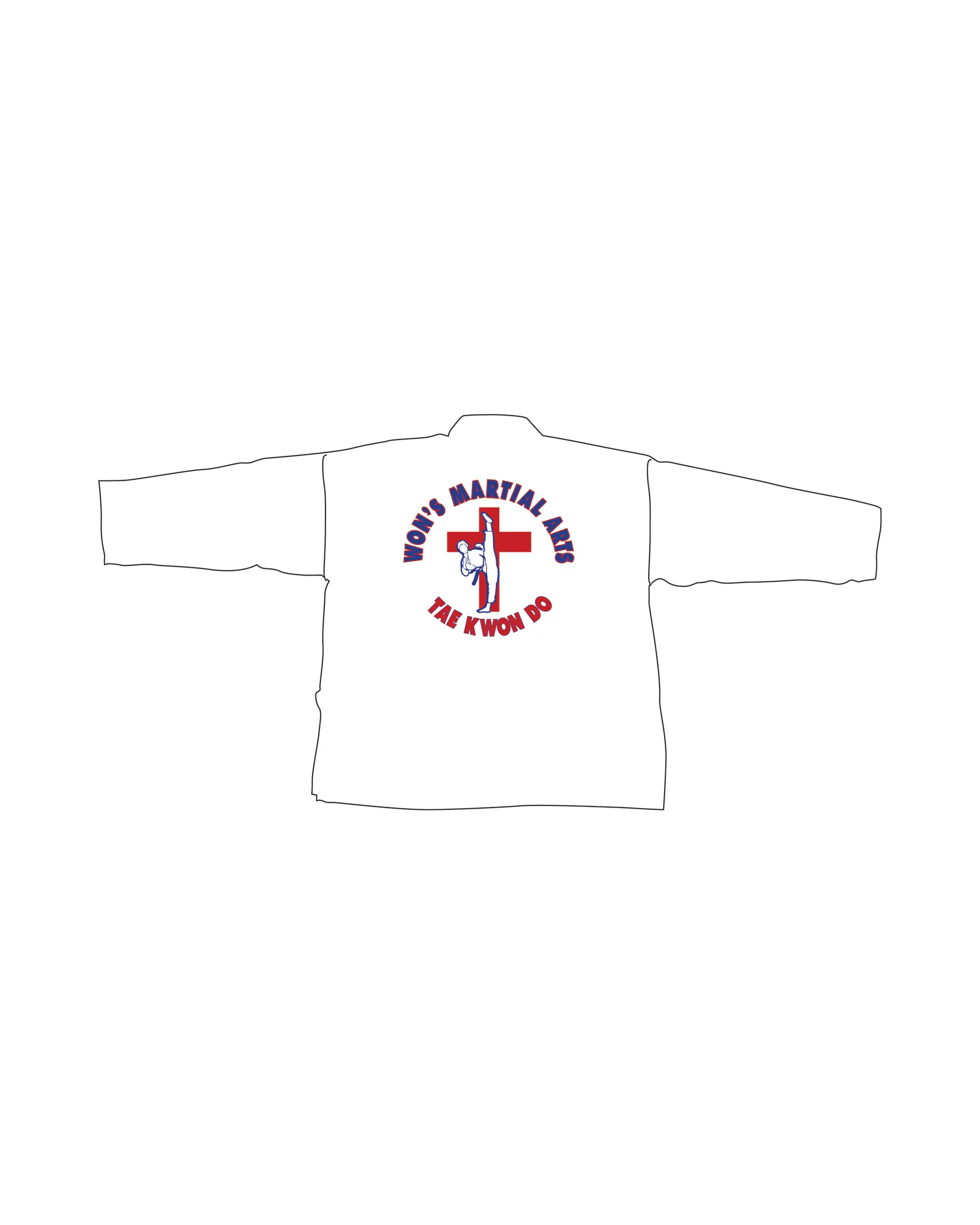 Student Elastic Uniform, White