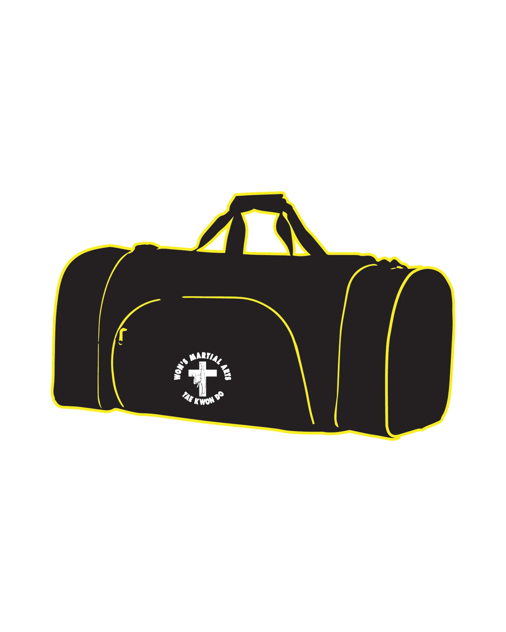 CUSTOM C GEAR DUFFLE BAG, Black/Yellow