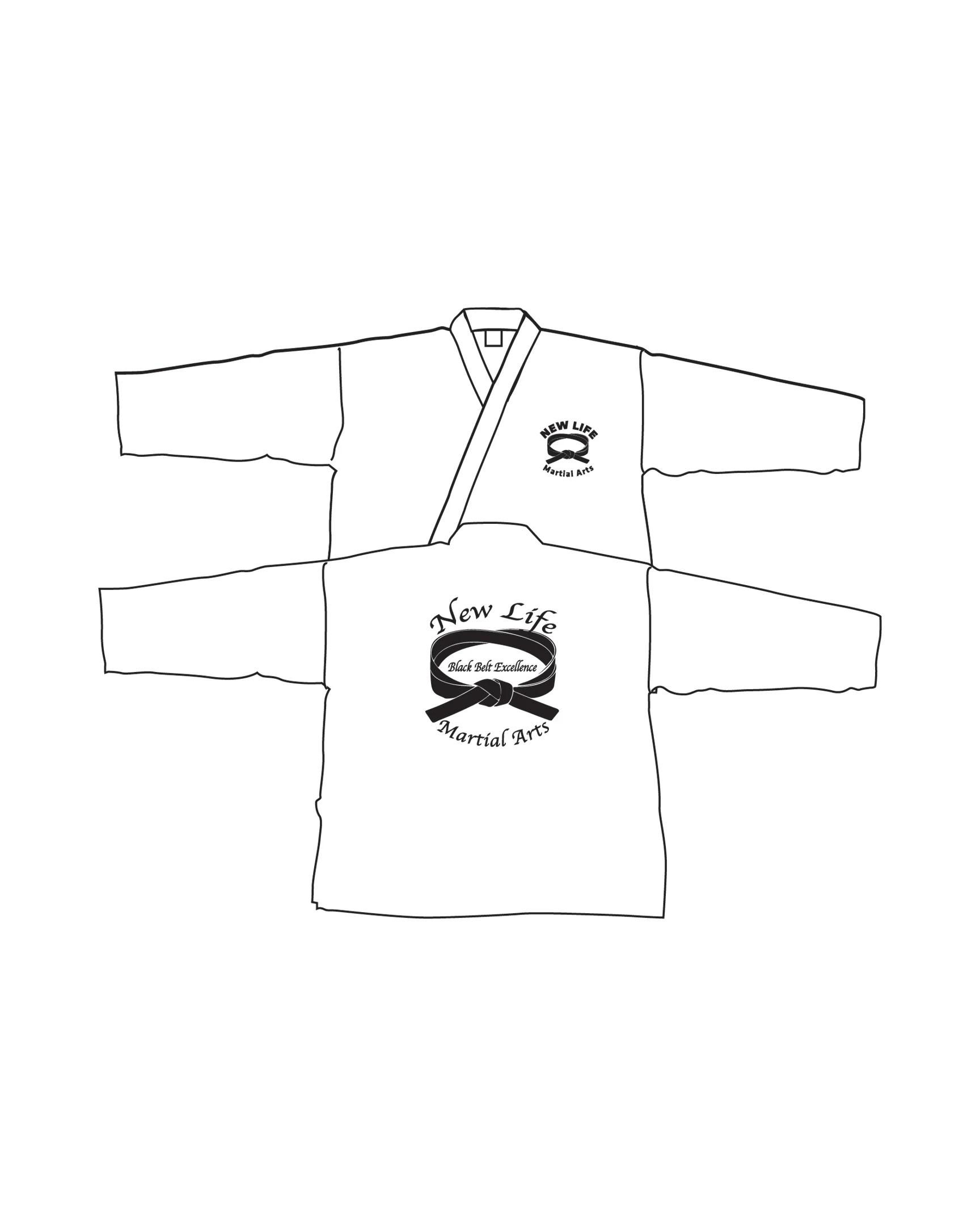 6oz Lightweight Student Jacket Custom, White