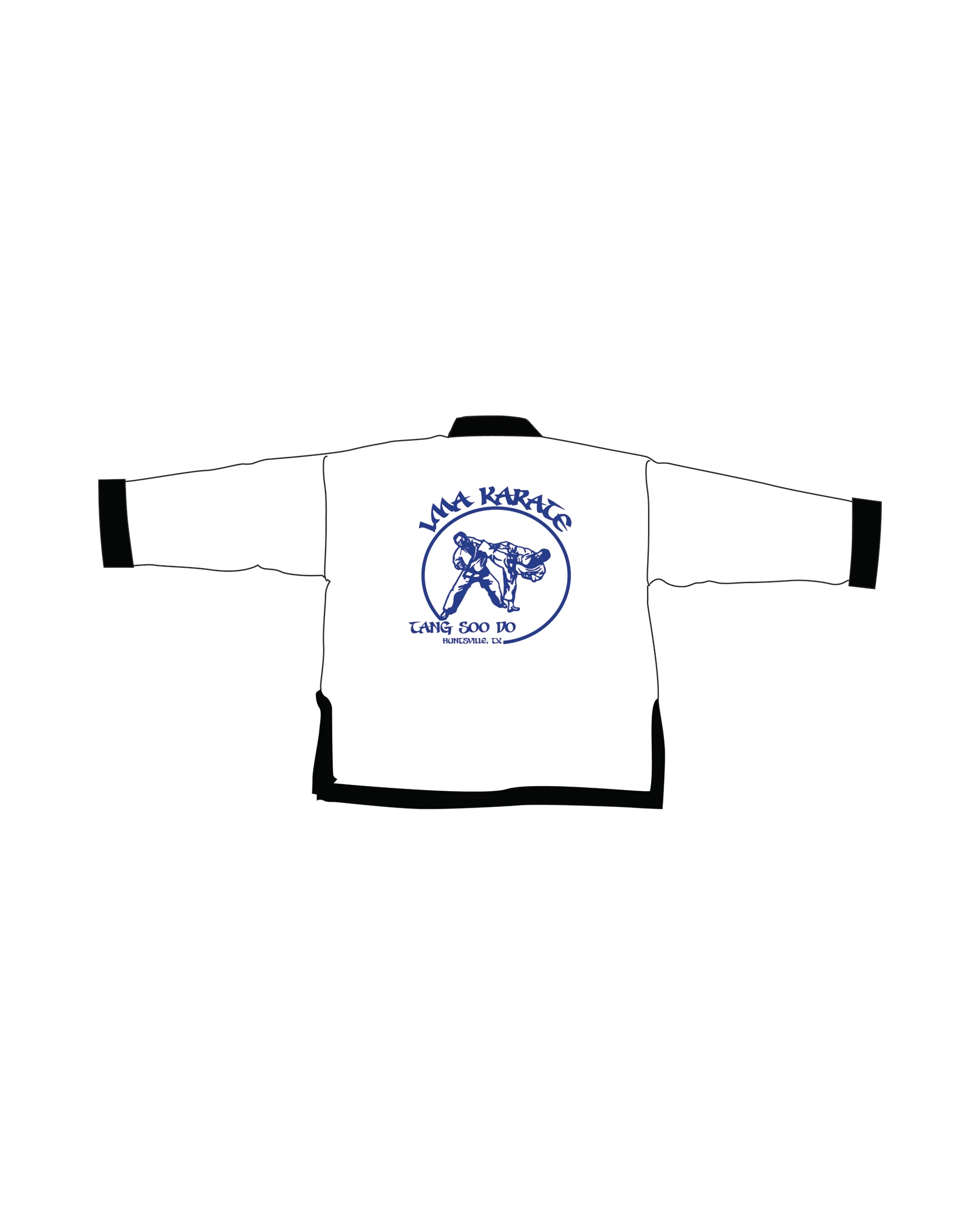 Custom Tsd 12oz Trimmed Cuff Traditional Jacket, White/Black