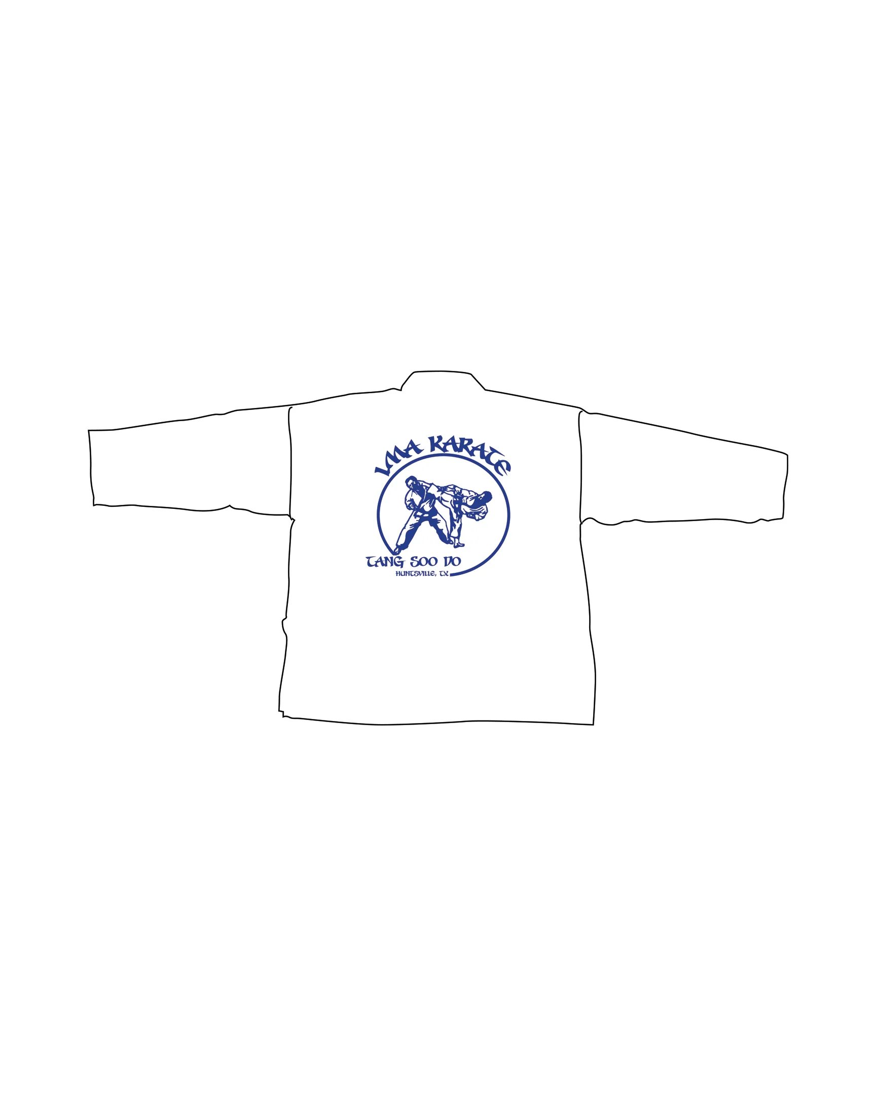 Custom Tsd 12oz Trimmed Cuff Traditional Jacket, White/Navy