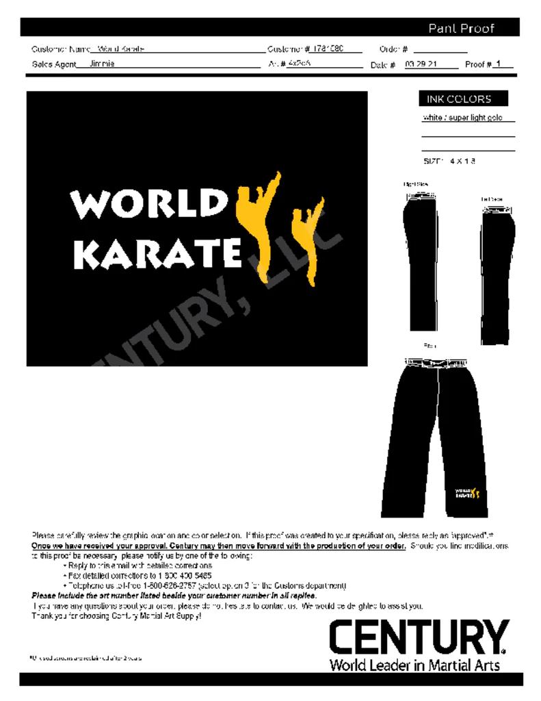 8oz Elastic Pant, Black - Image 2