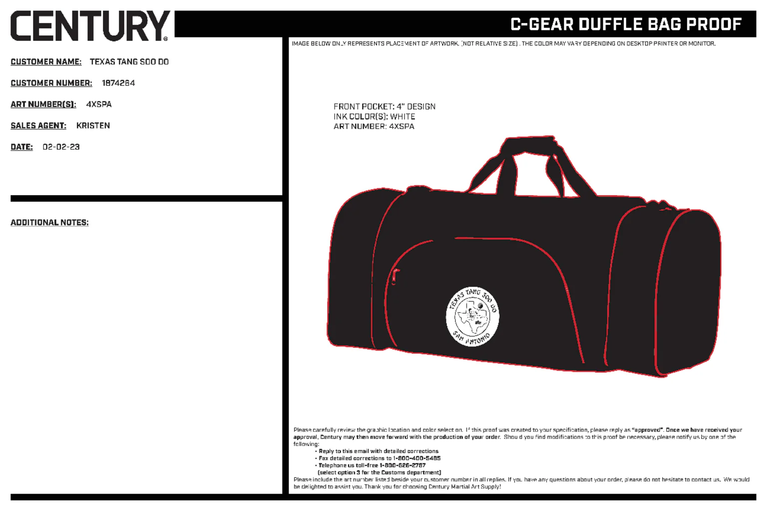CUSTOM C GEAR DUFFLE BAG, Black/Red - Image 2
