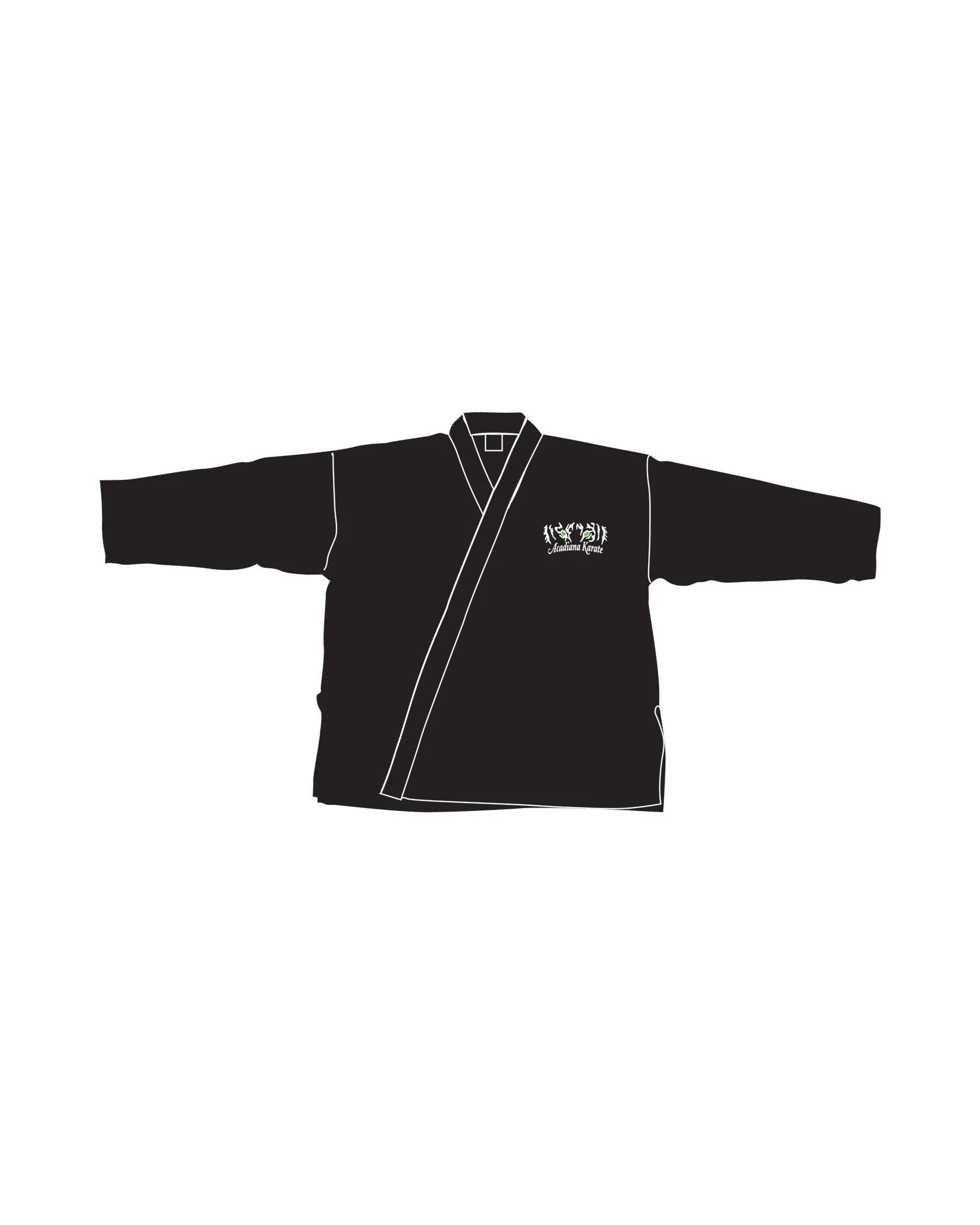 6oz Lightweight Student Jacket Custom, Black - Image 2