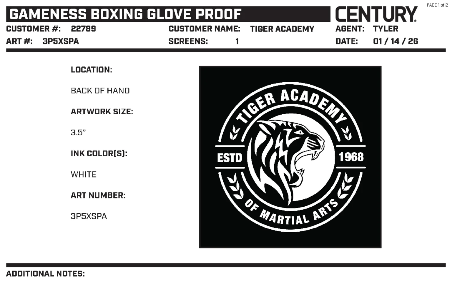 Gameness Boxing Glove Custom, Black - Image 3