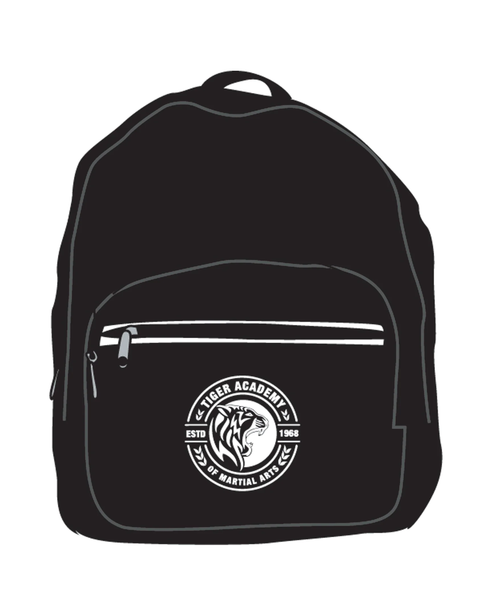 CUSTOM BACK PACK BLK, Black