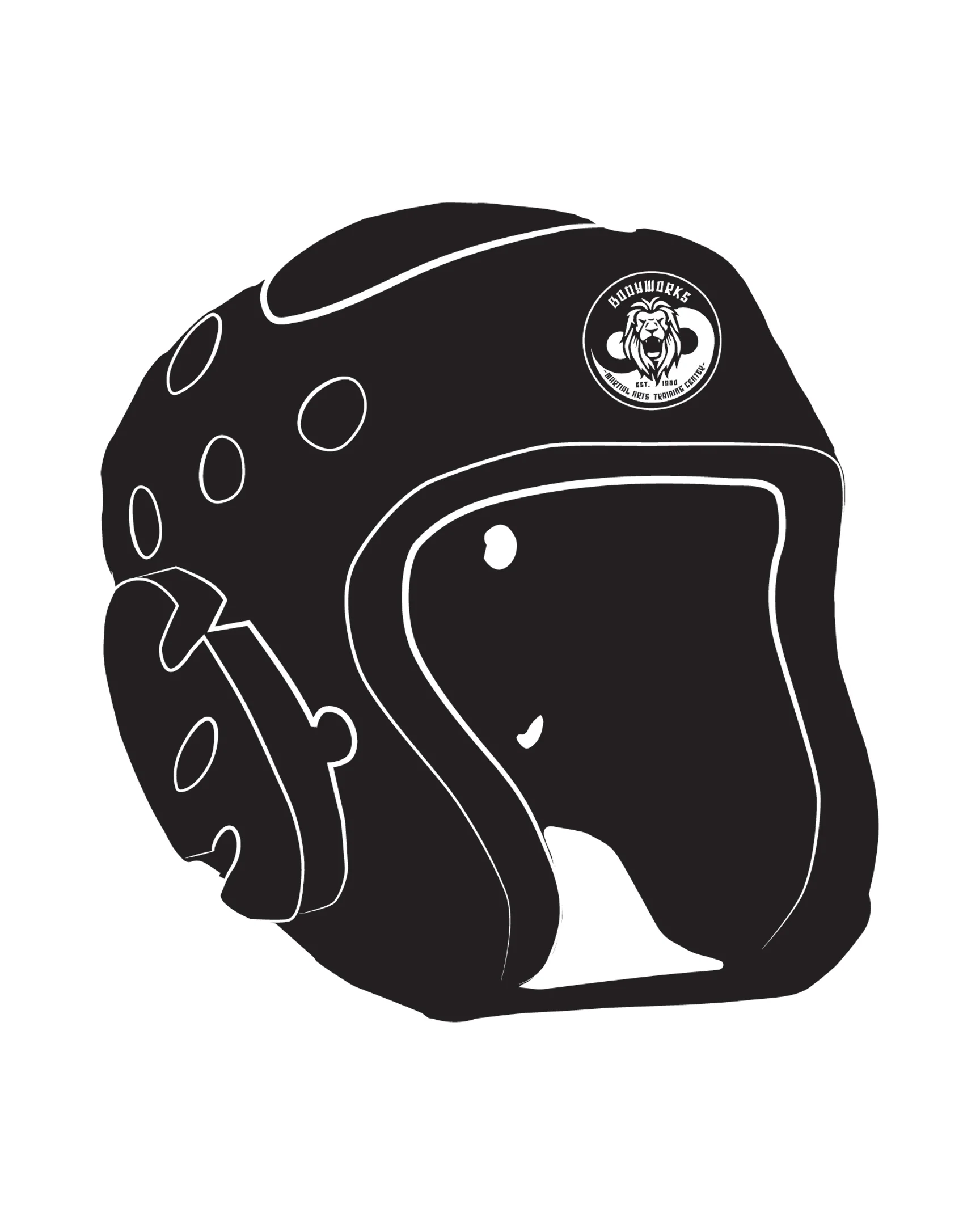 Headgear with shield Custom, Black