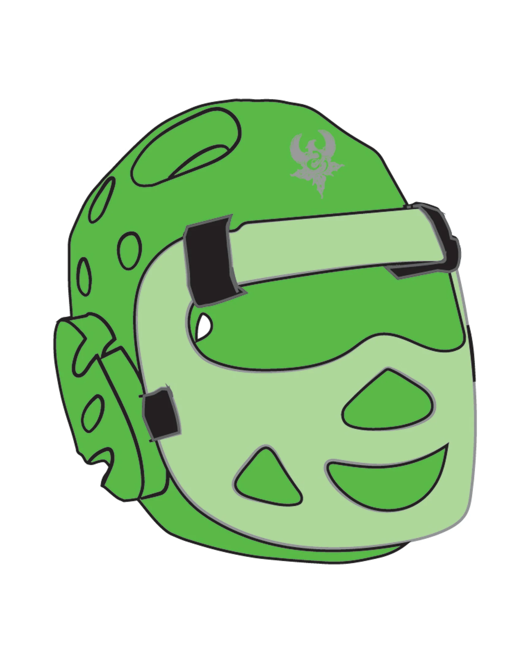 Headgear with shield Custom, Neon Green