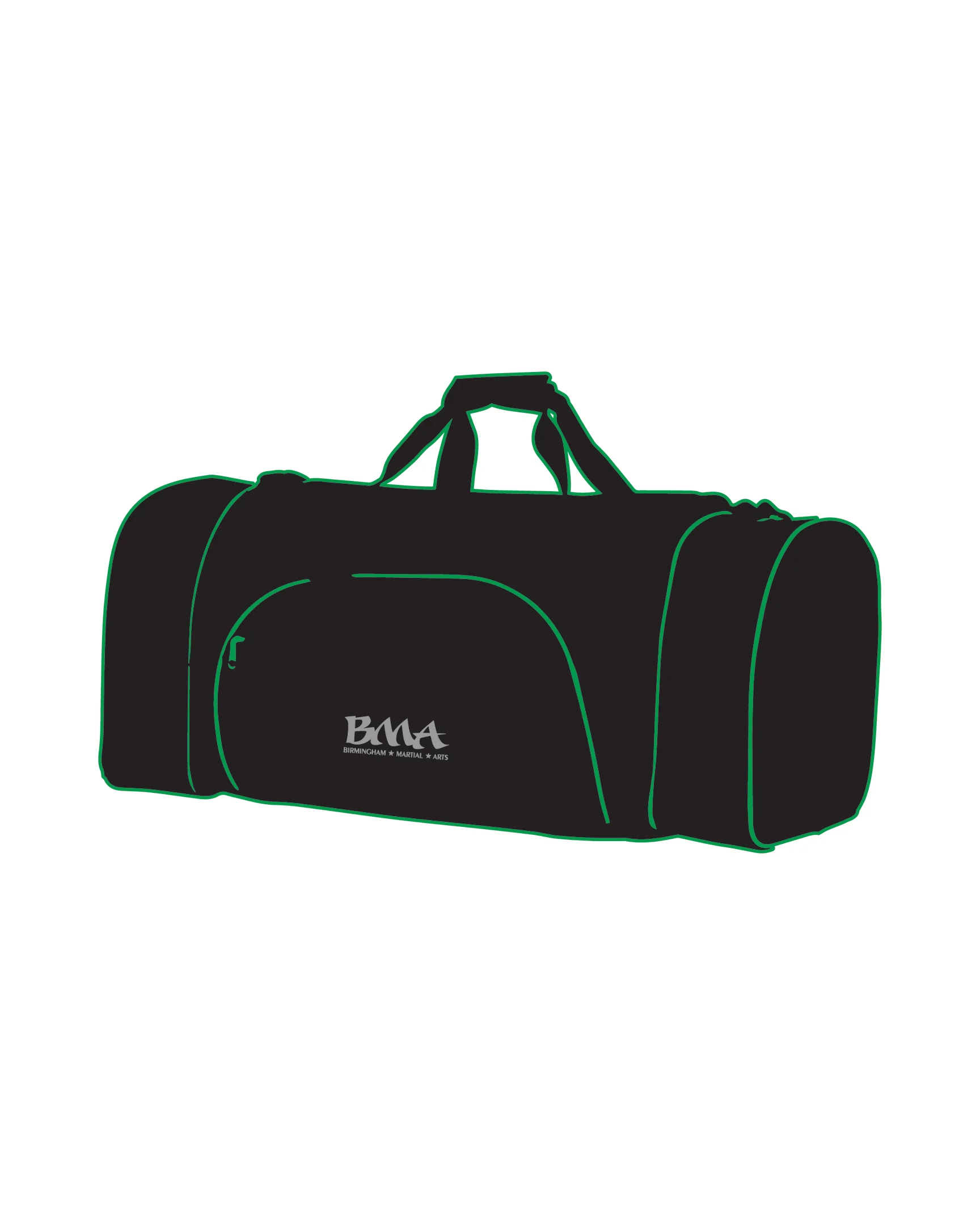 CUSTOM C GEAR DUFFLE BAG, Black/Green
