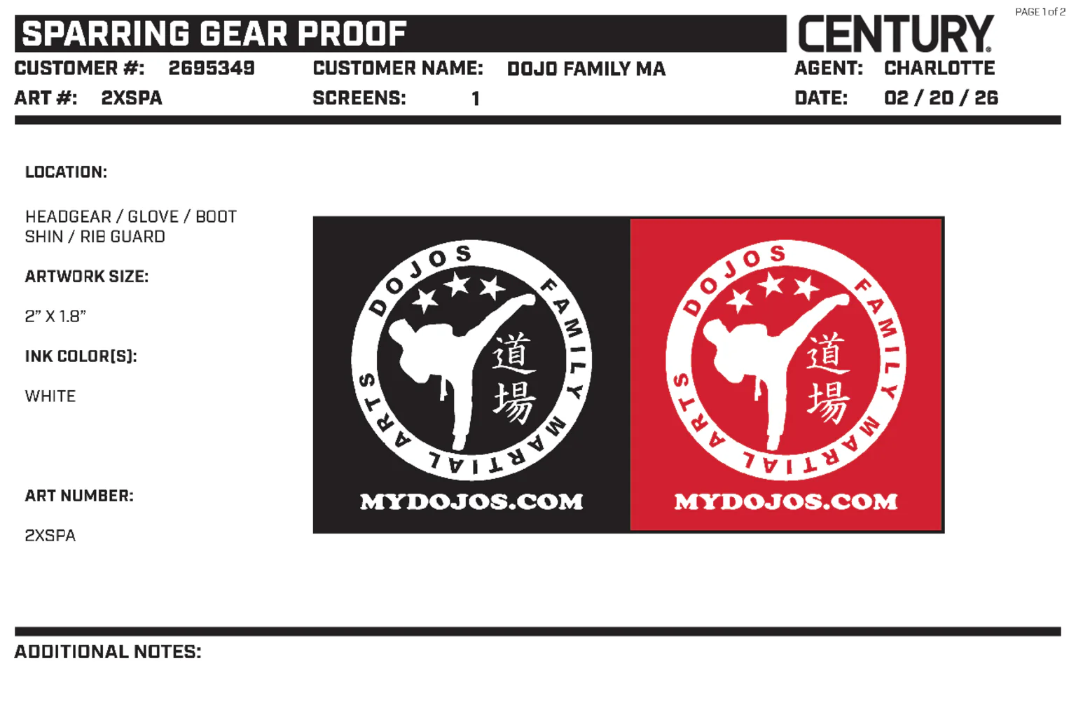 Century Glove Blank, Red - Image 2