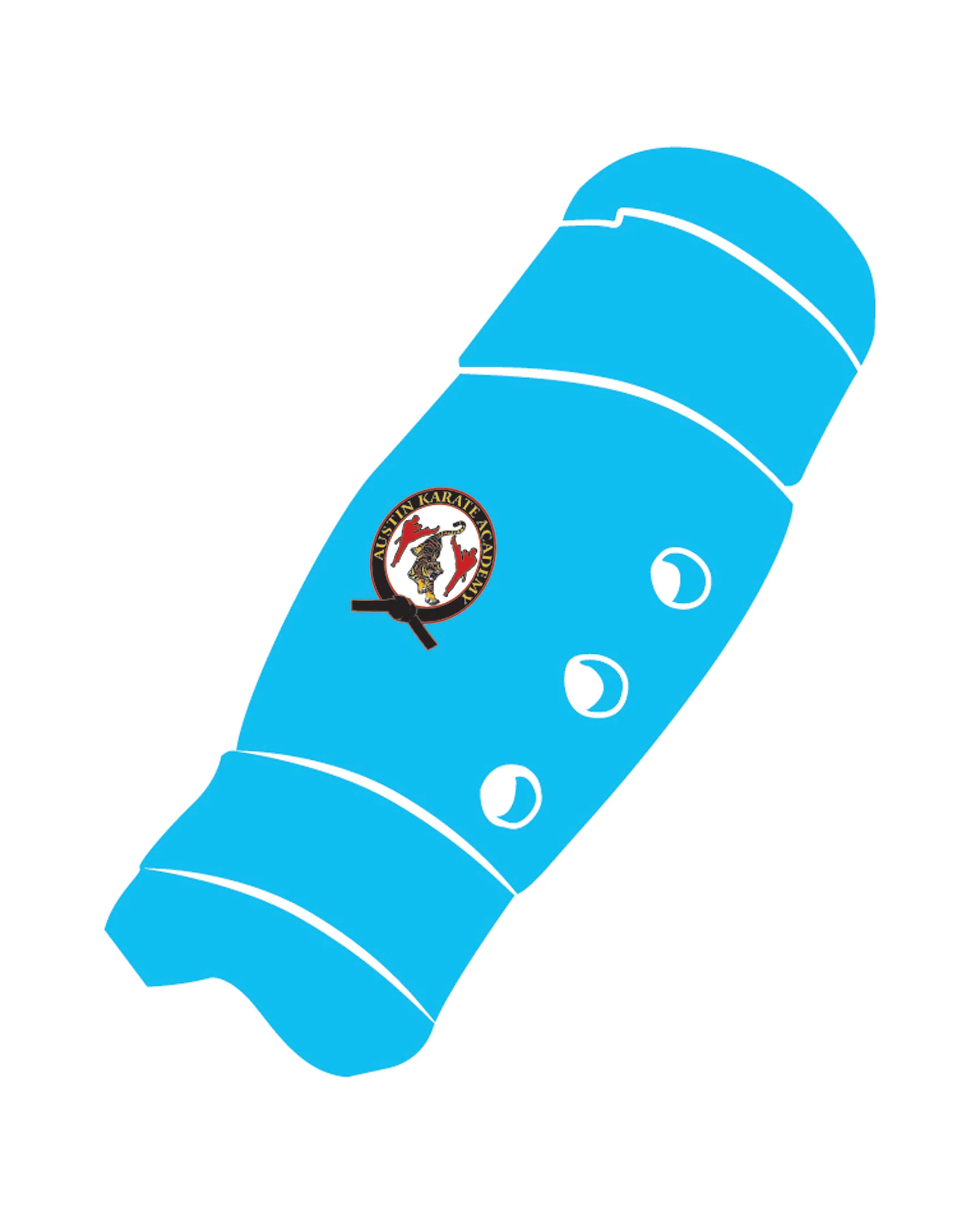 Shin Guard Custom, Neon Blue