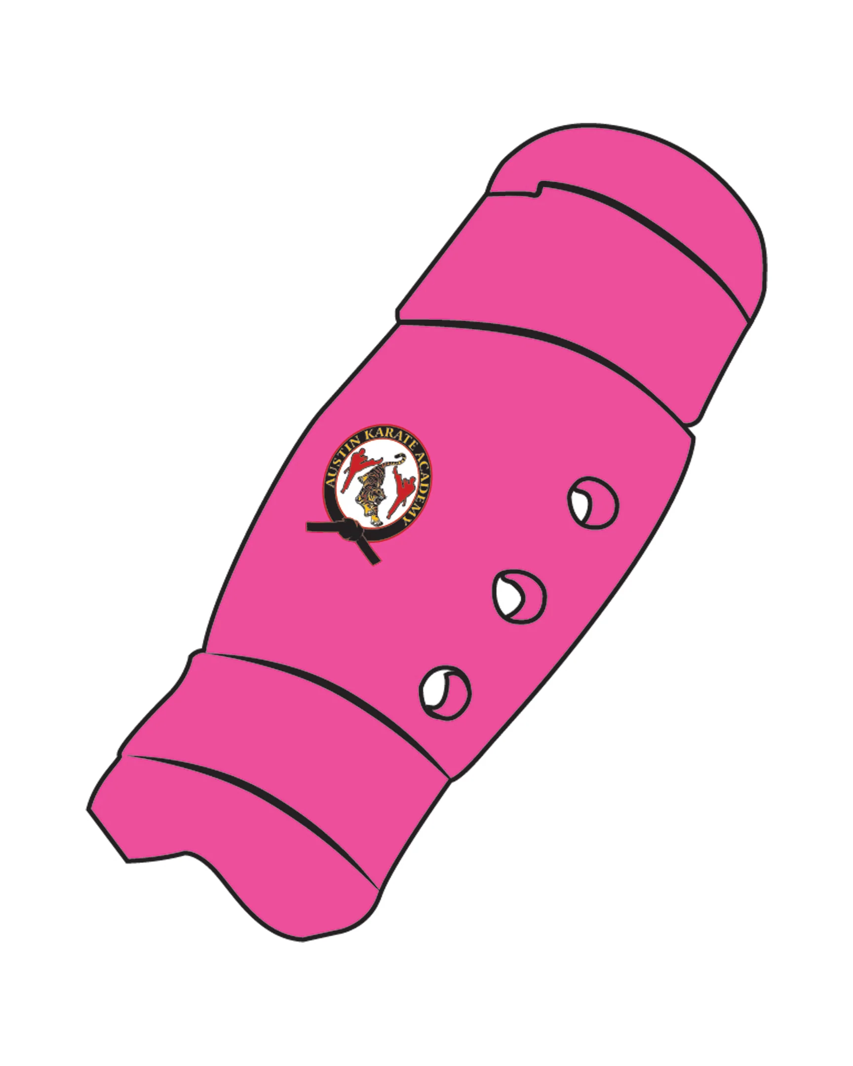 Shin Guard Custom, Neon Pink