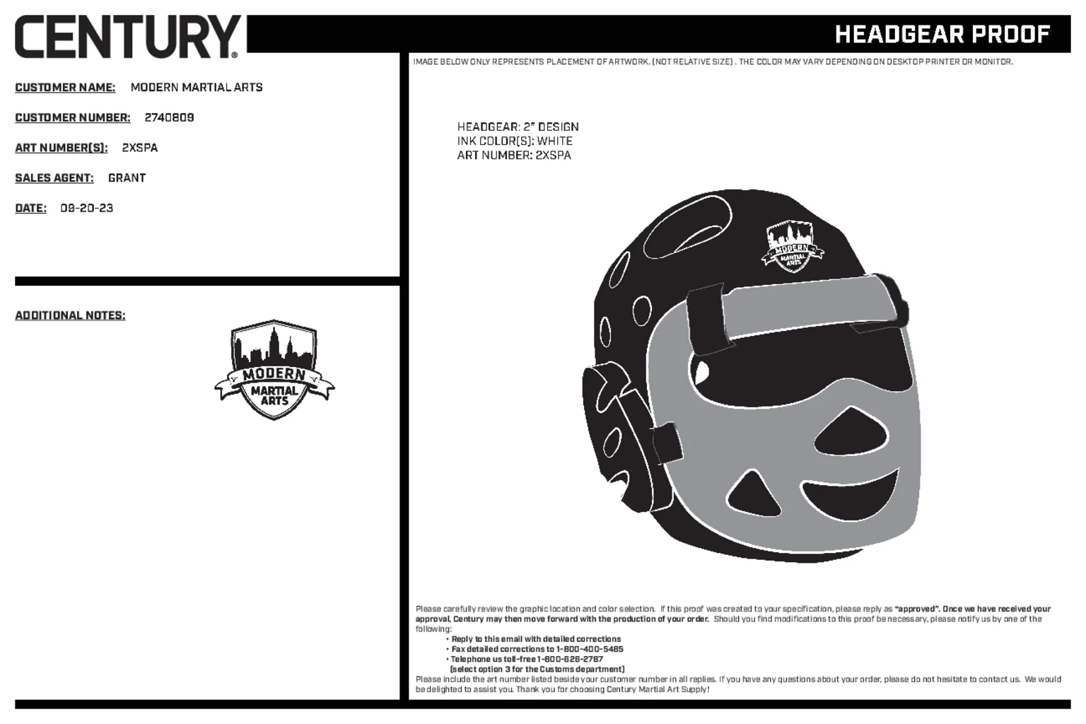 Headgear with shield Custom, Black - Image 2
