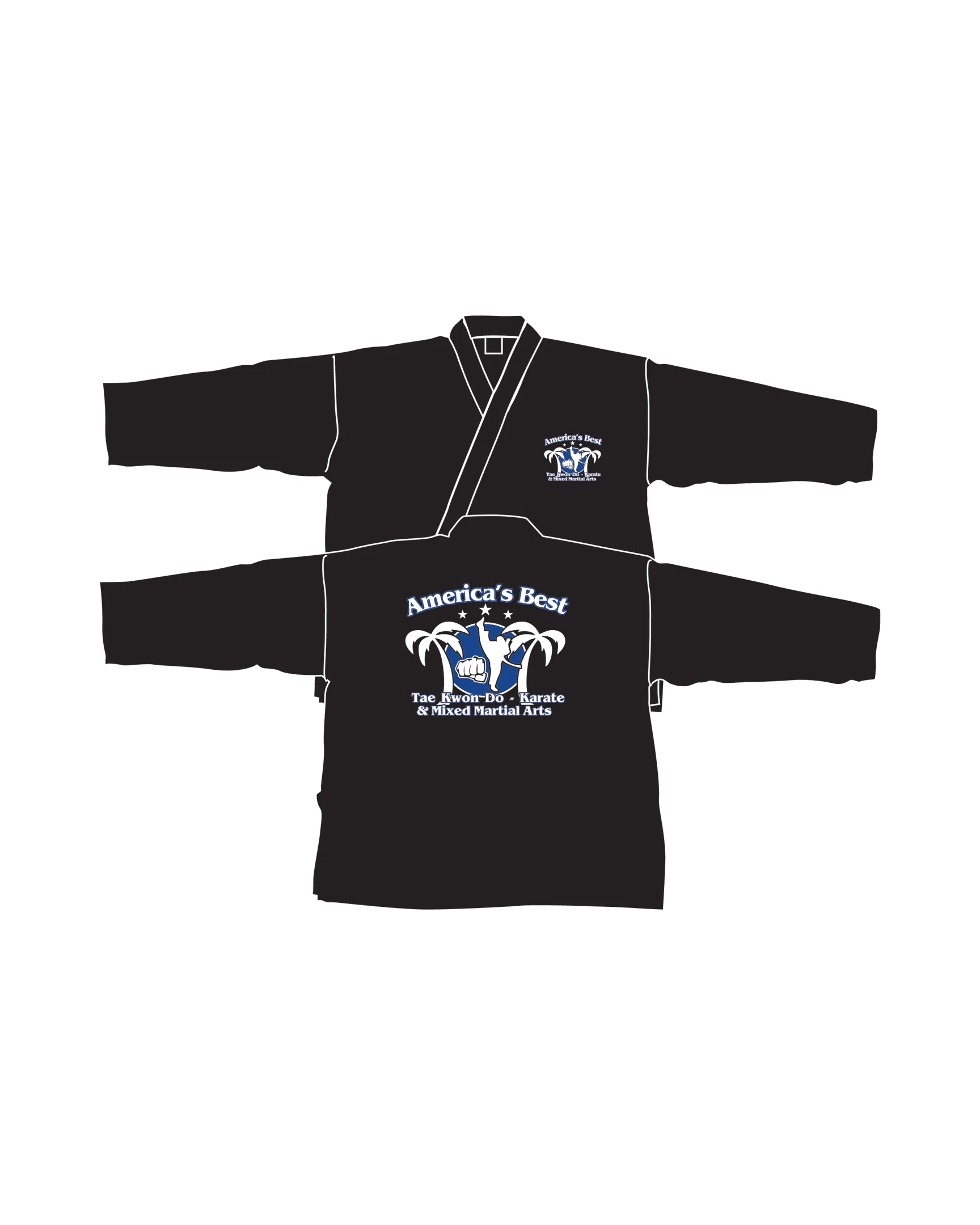 Lightweight Student Tkd Uniform, Black