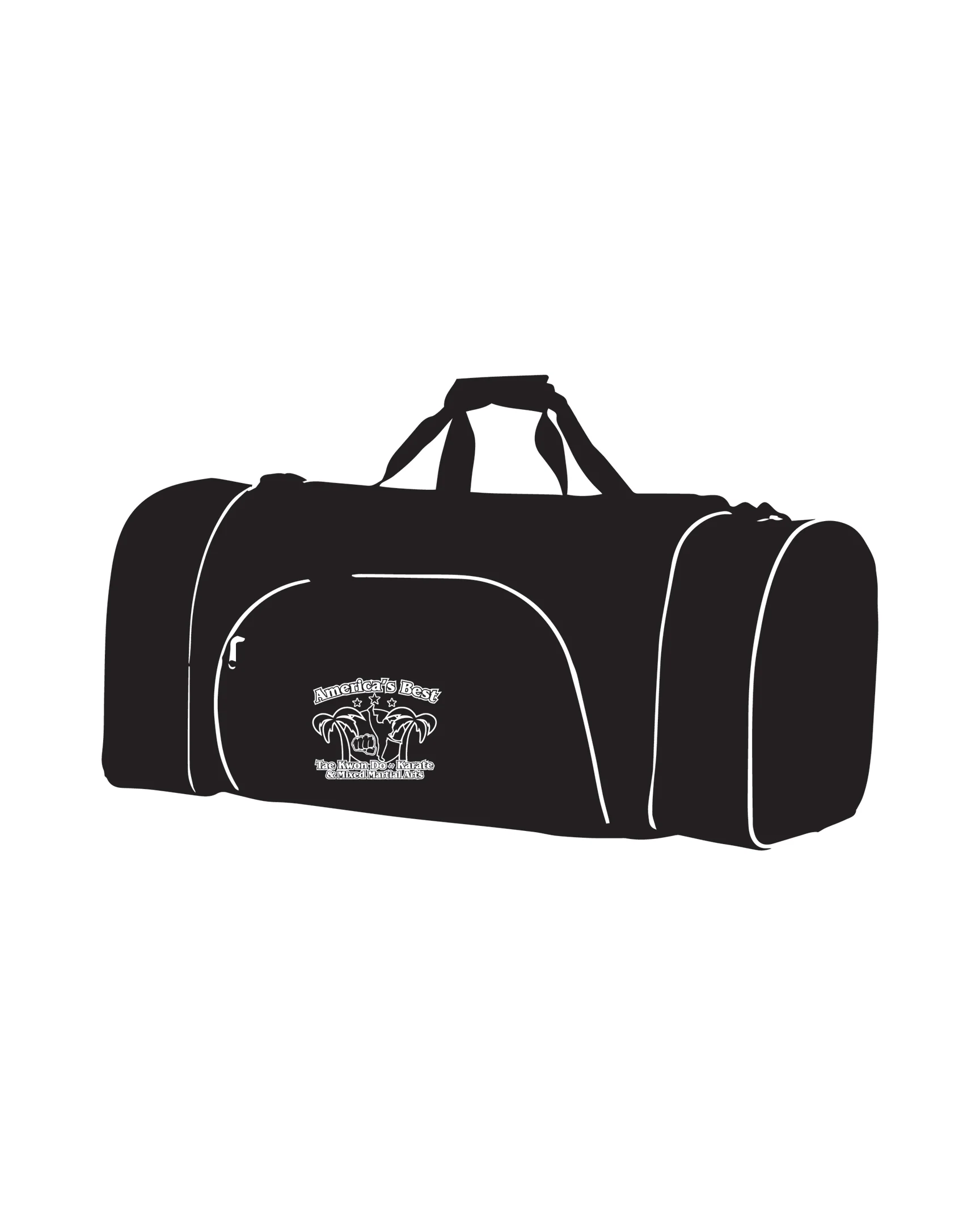 CUSTOM C GEAR DUFFLE BAG, Black/White
