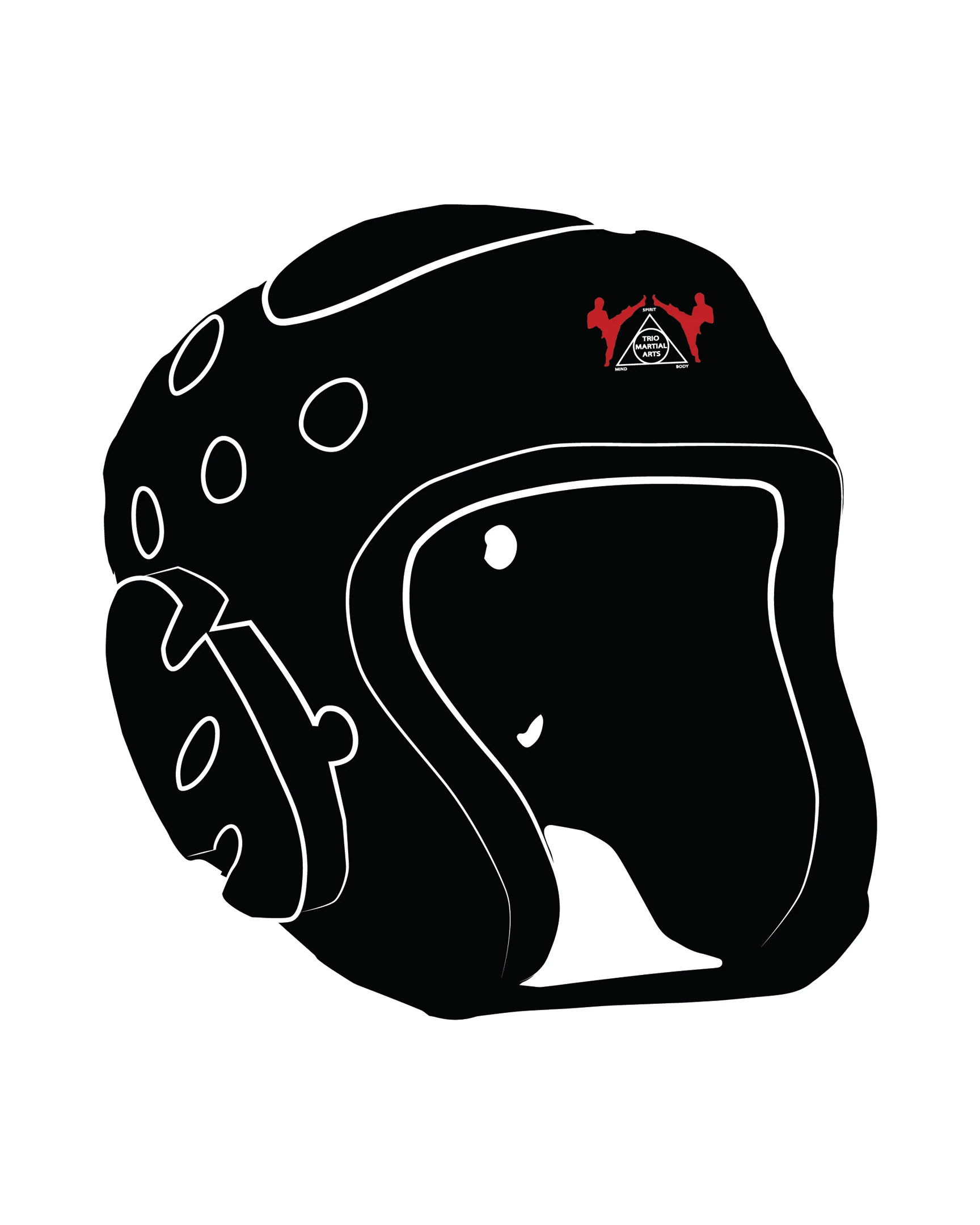 Headgear with shield Custom, Black