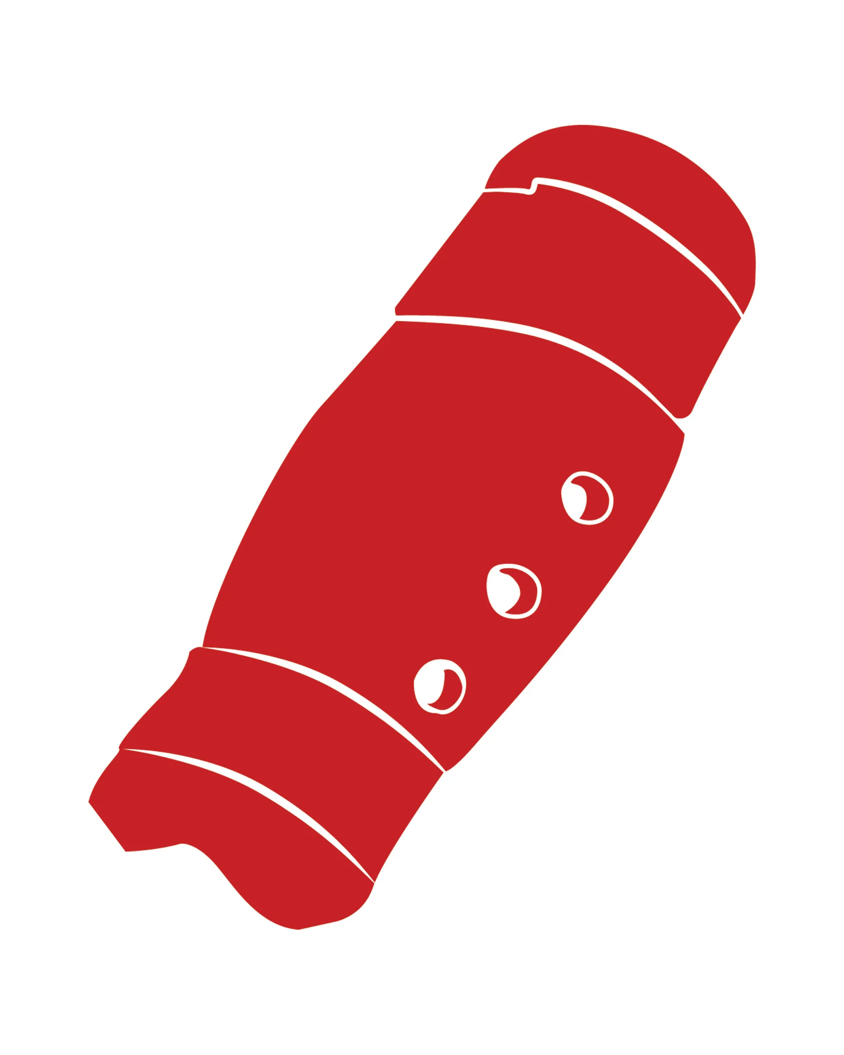 Shin Guard Custom, Red