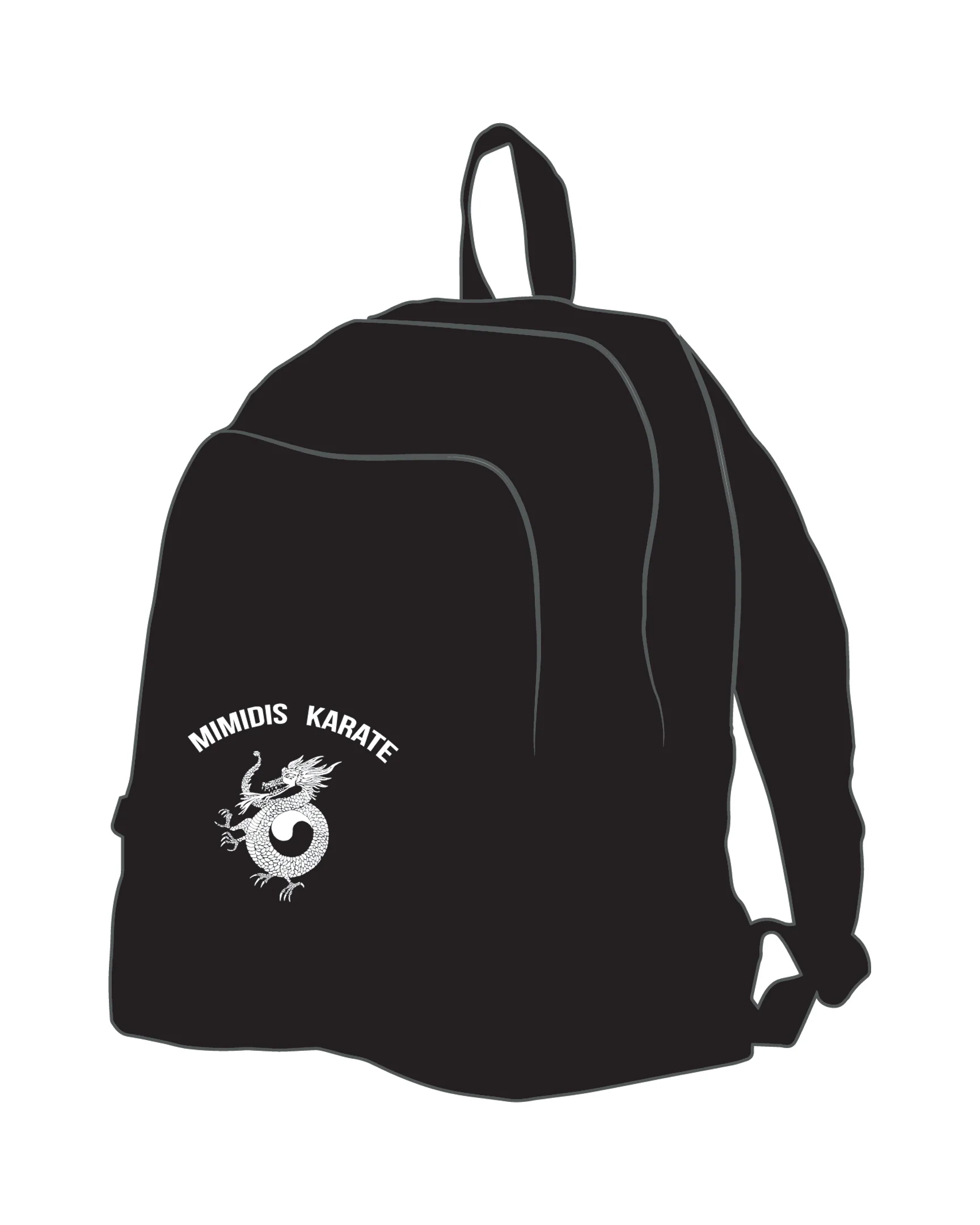 CUSTOM BACK PACK BLK, Black