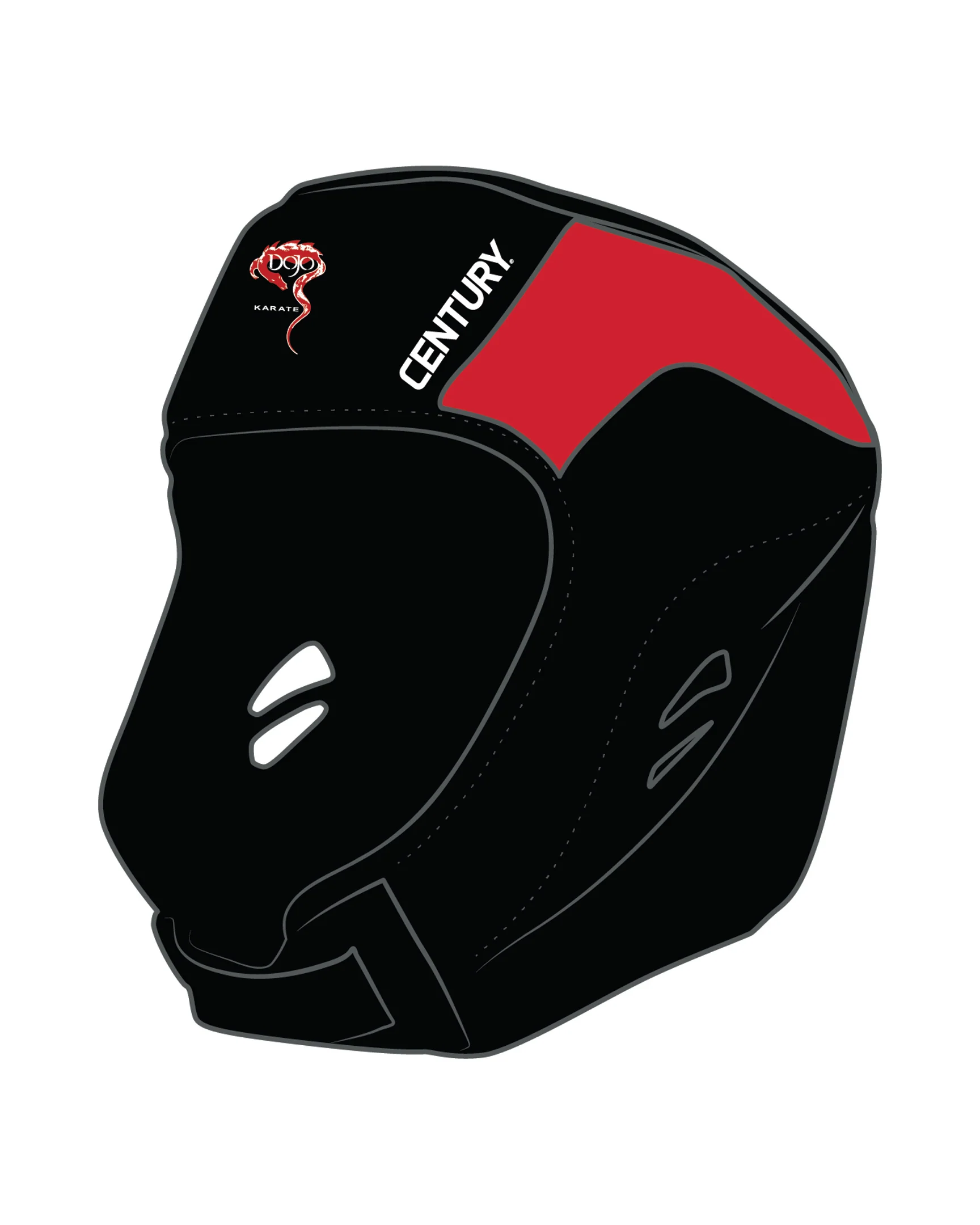 Determination Headgear Custom, Black/Red