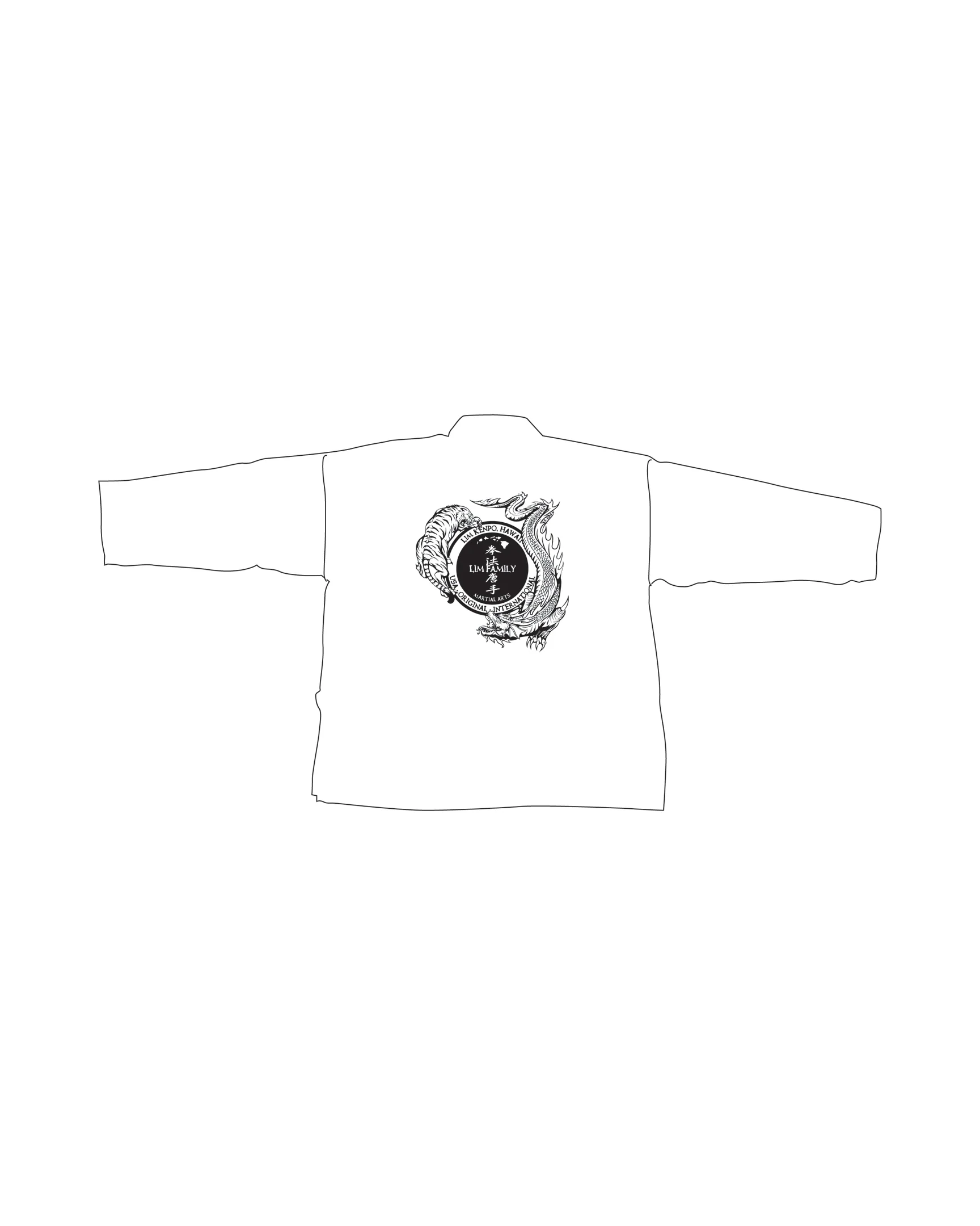 6oz Lightweight Student Jacket Custom, White