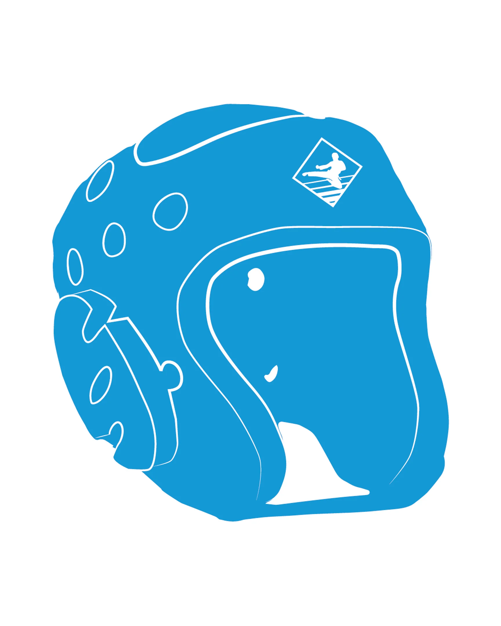 Century Headgear Custom, Neon Blue