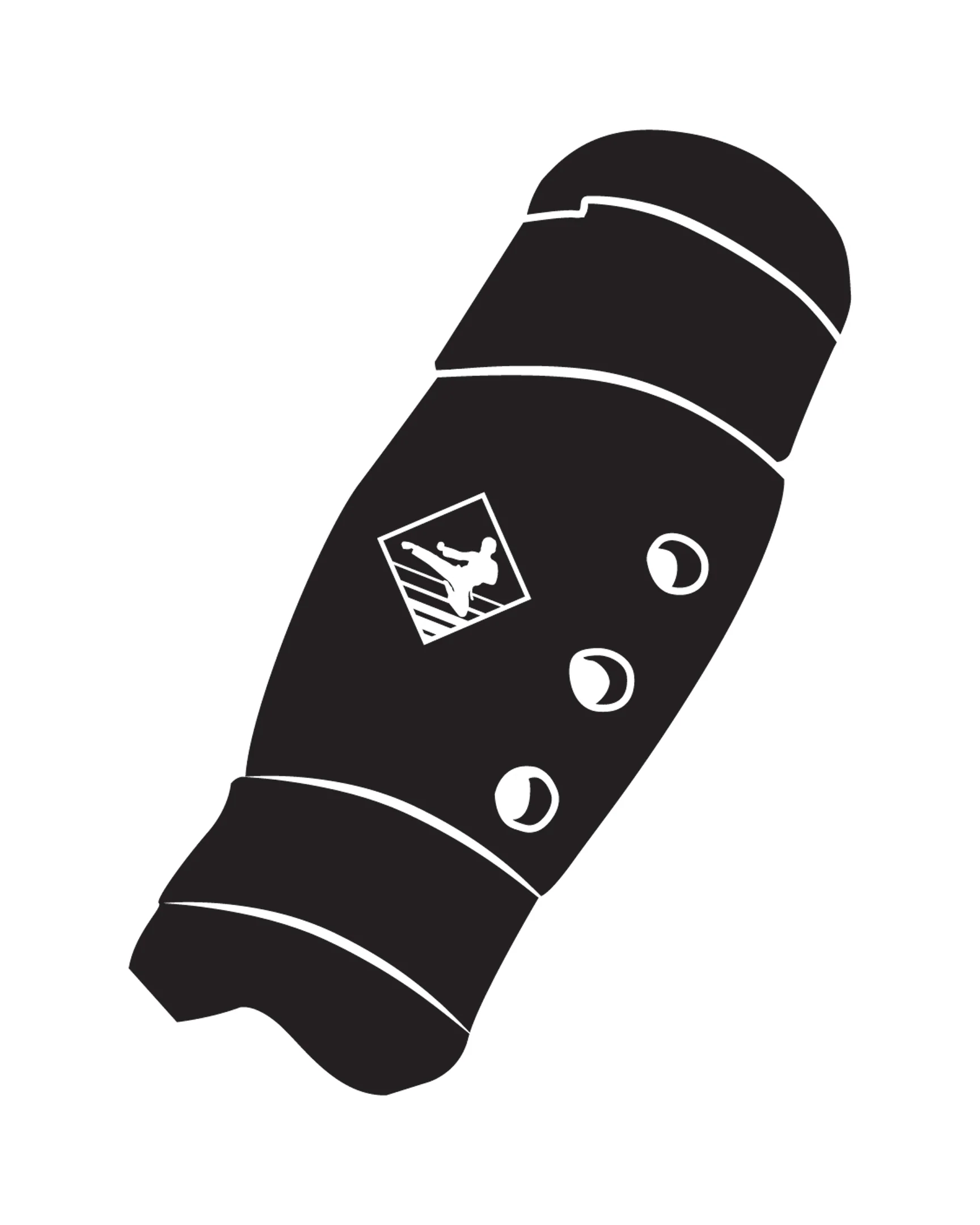 Shin Guard Custom, Black