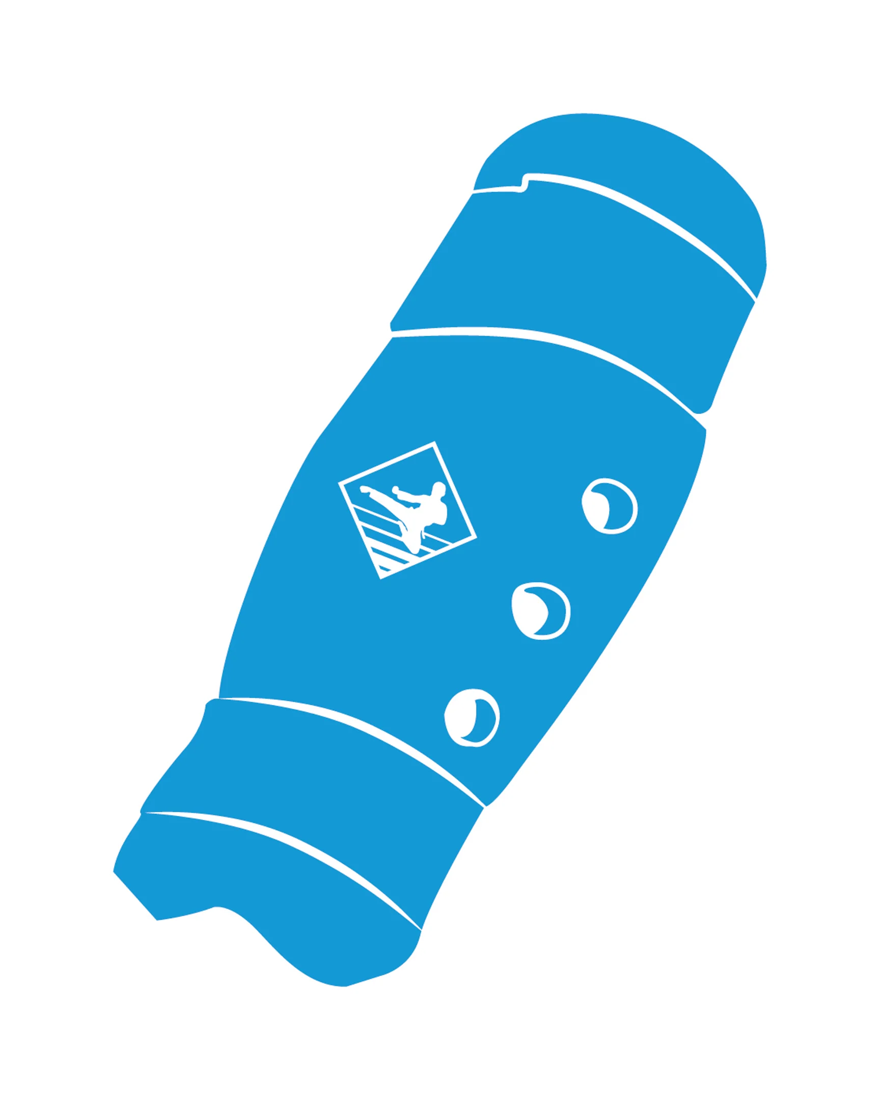 Shin Guard Custom, Neon Blue