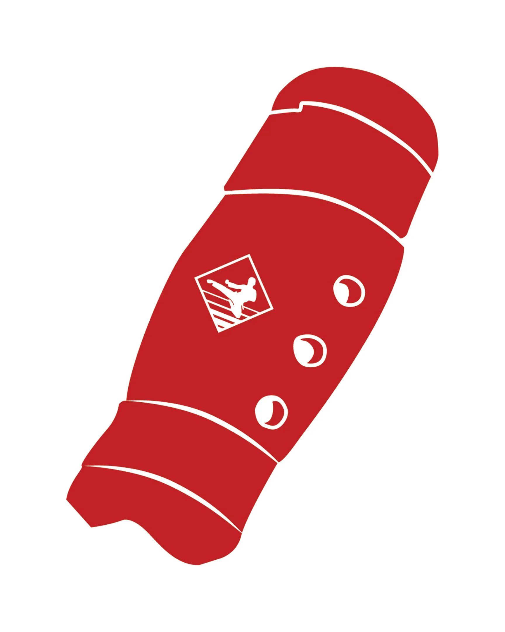Shin Guard Custom, Red