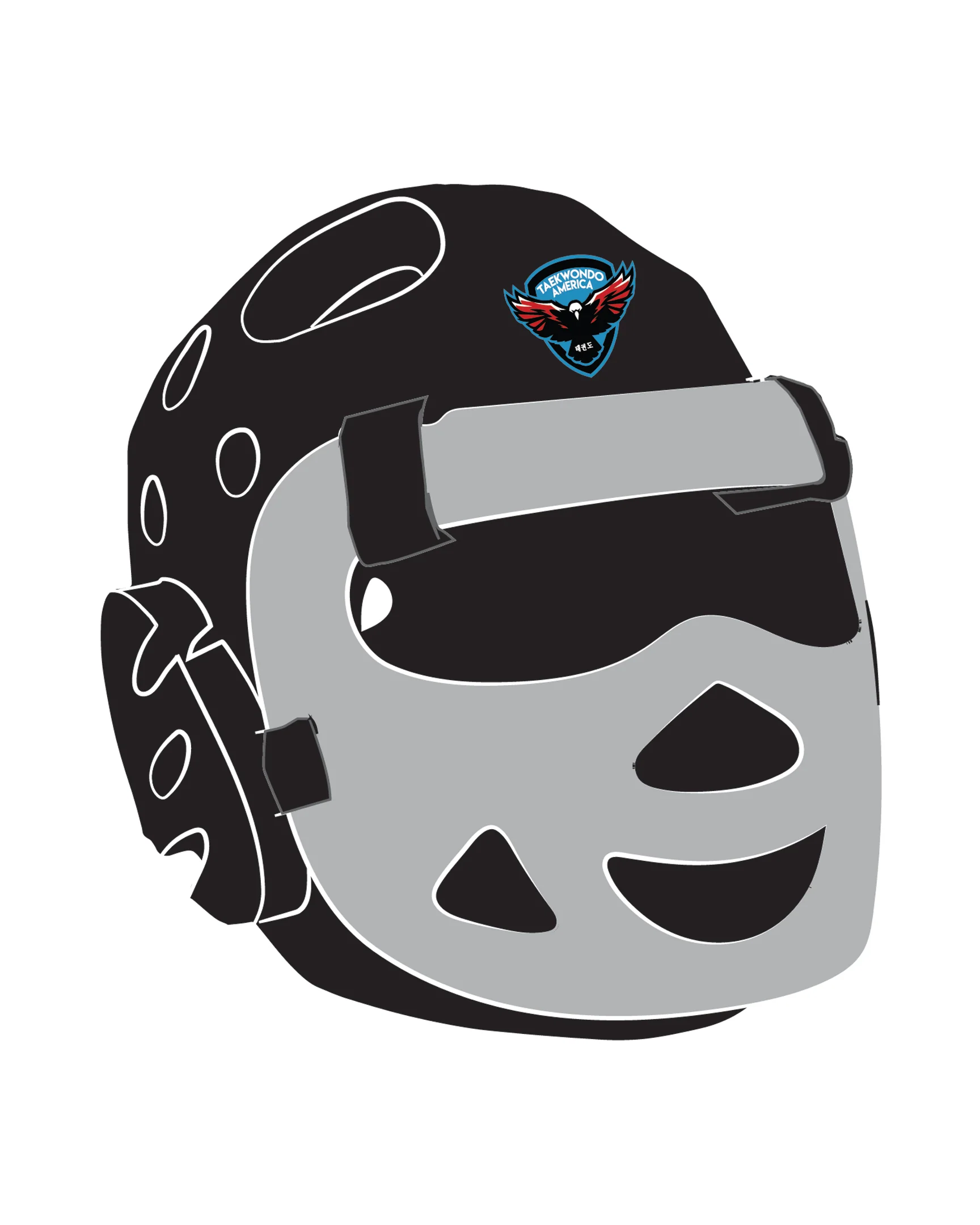 Headgear with shield Custom, Black
