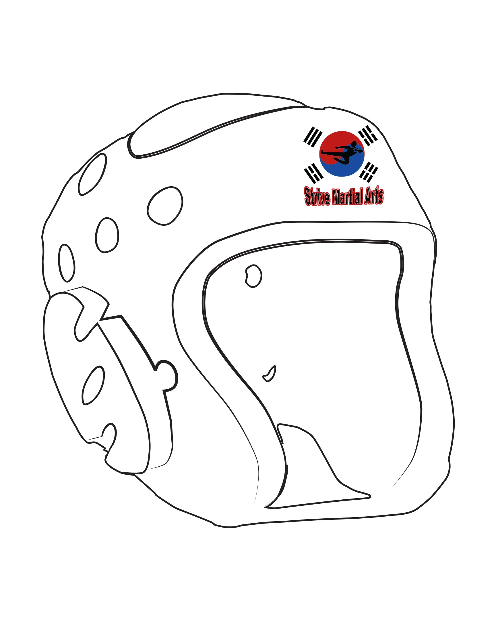 Headgear with shield Custom, White