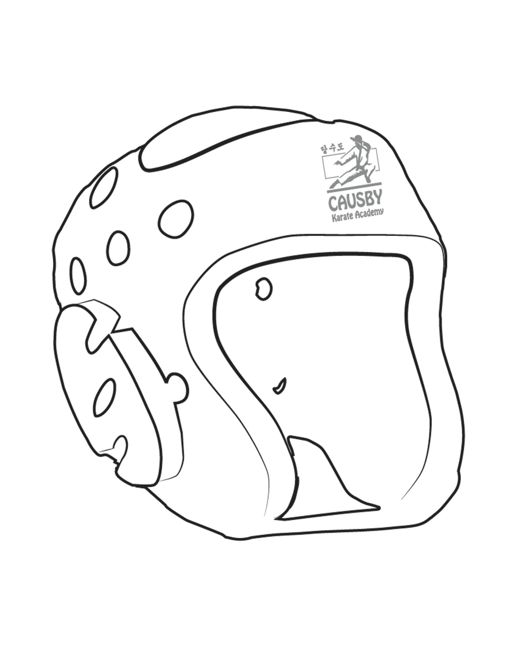 Headgear with shield Custom, White