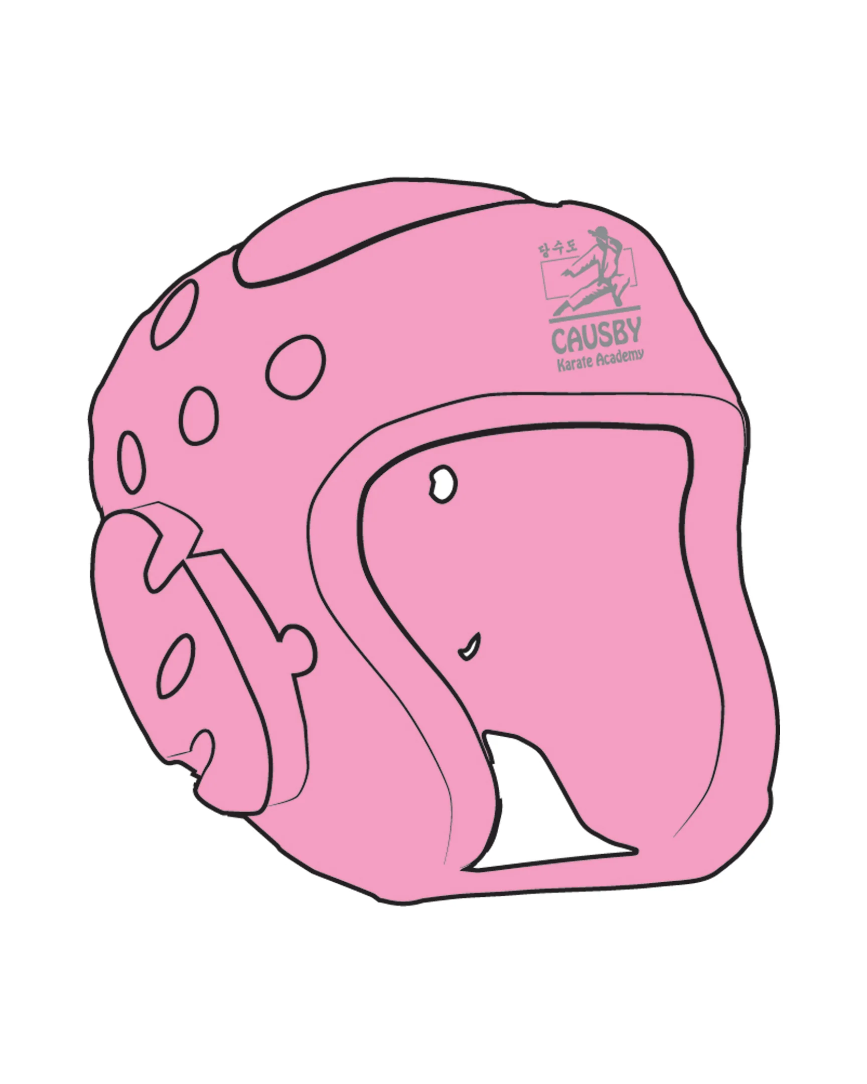 Headgear with shield Custom, Pink