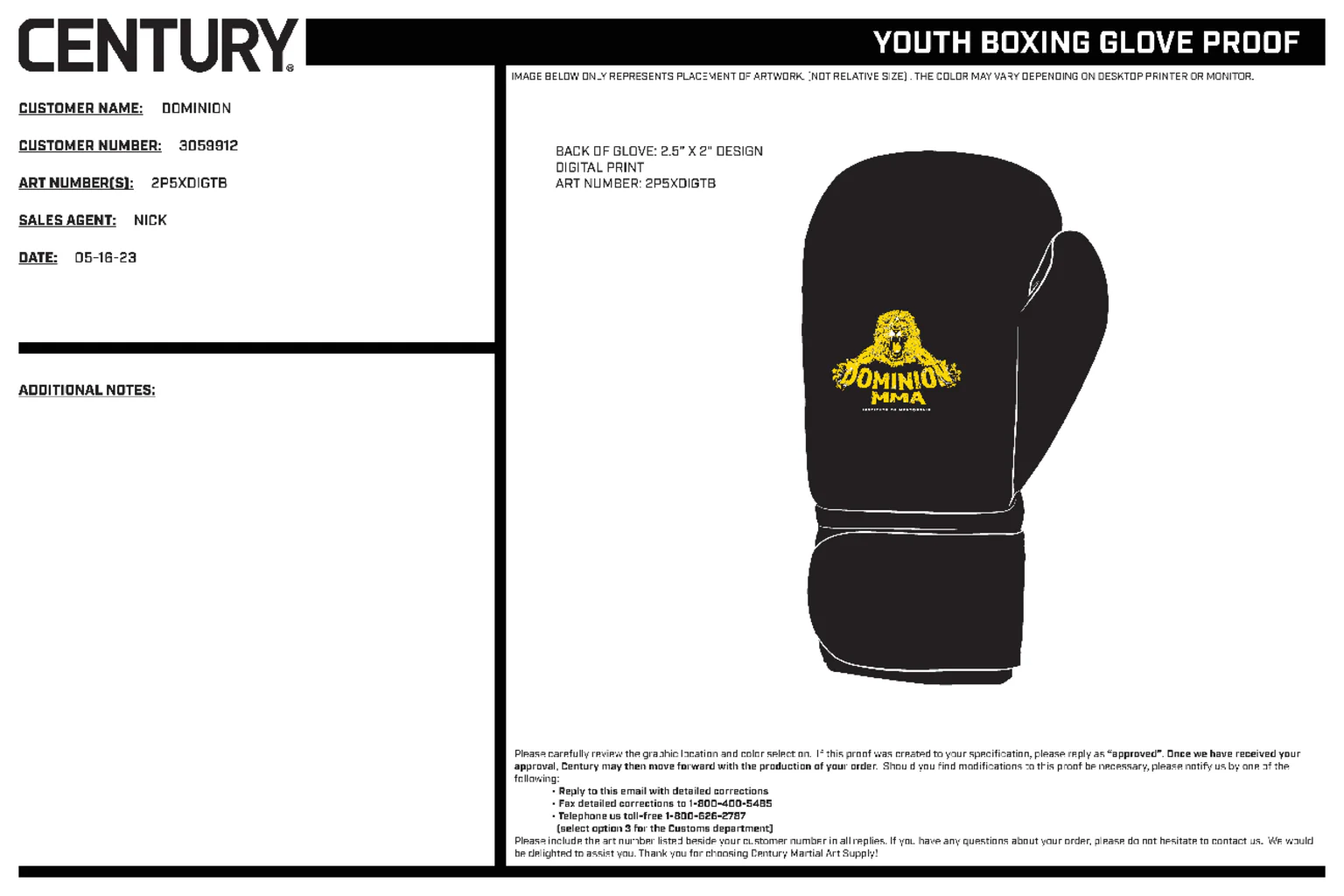 Custom Boxing Glove, Black - Image 2