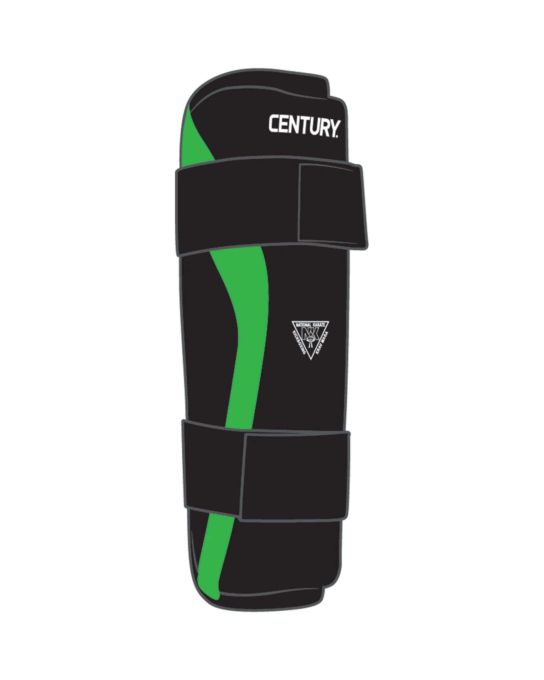Determination Shin Guard Custom, Black/Green