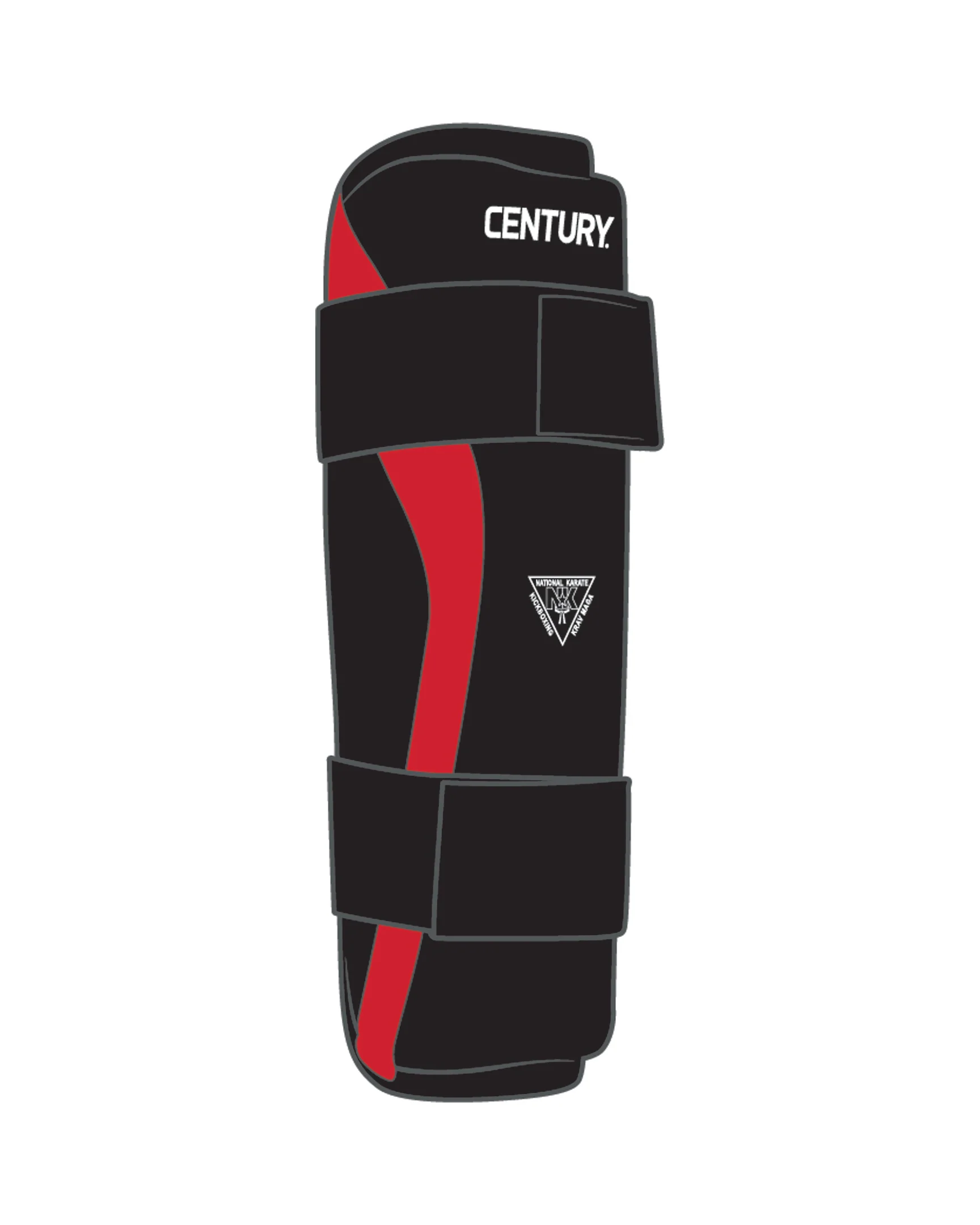 Determination Shin Guard Custom, Red/Black