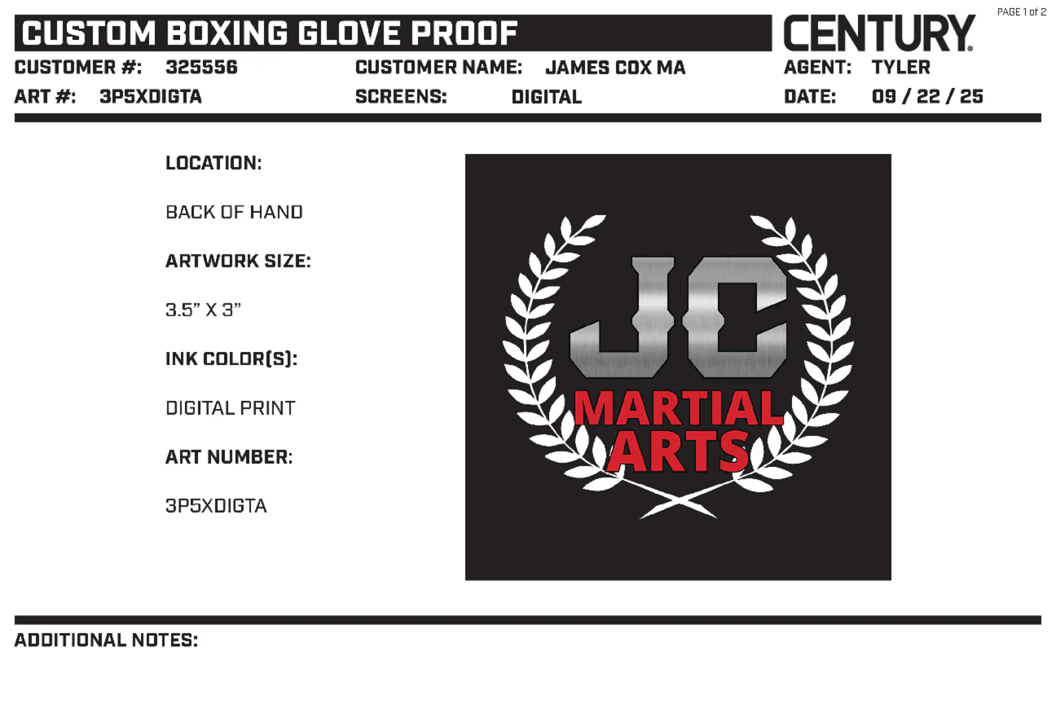 Custom Boxing Glove, Black - Image 2