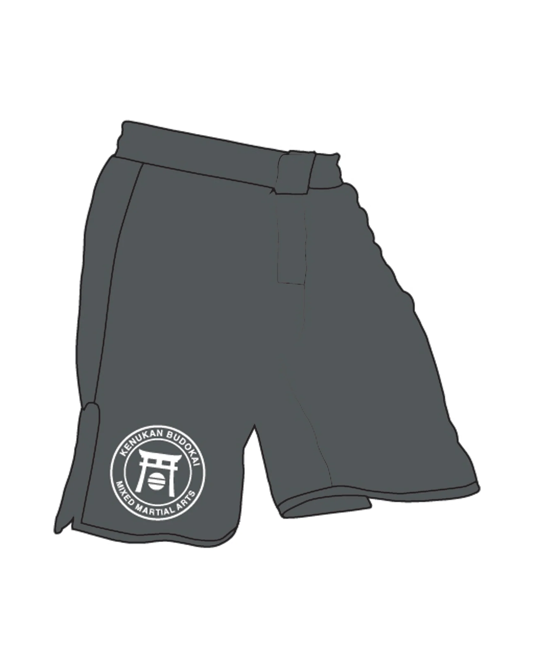 Mma Short Custom Black, Charcoal