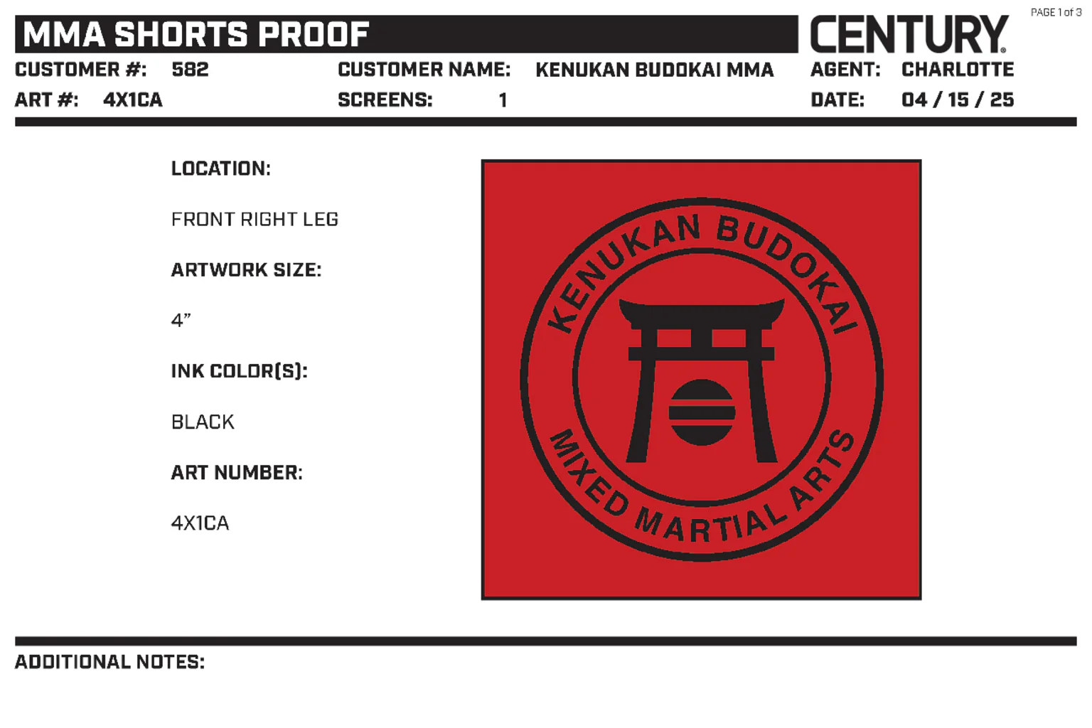 Mma Short Custom Black, Red - Image 2