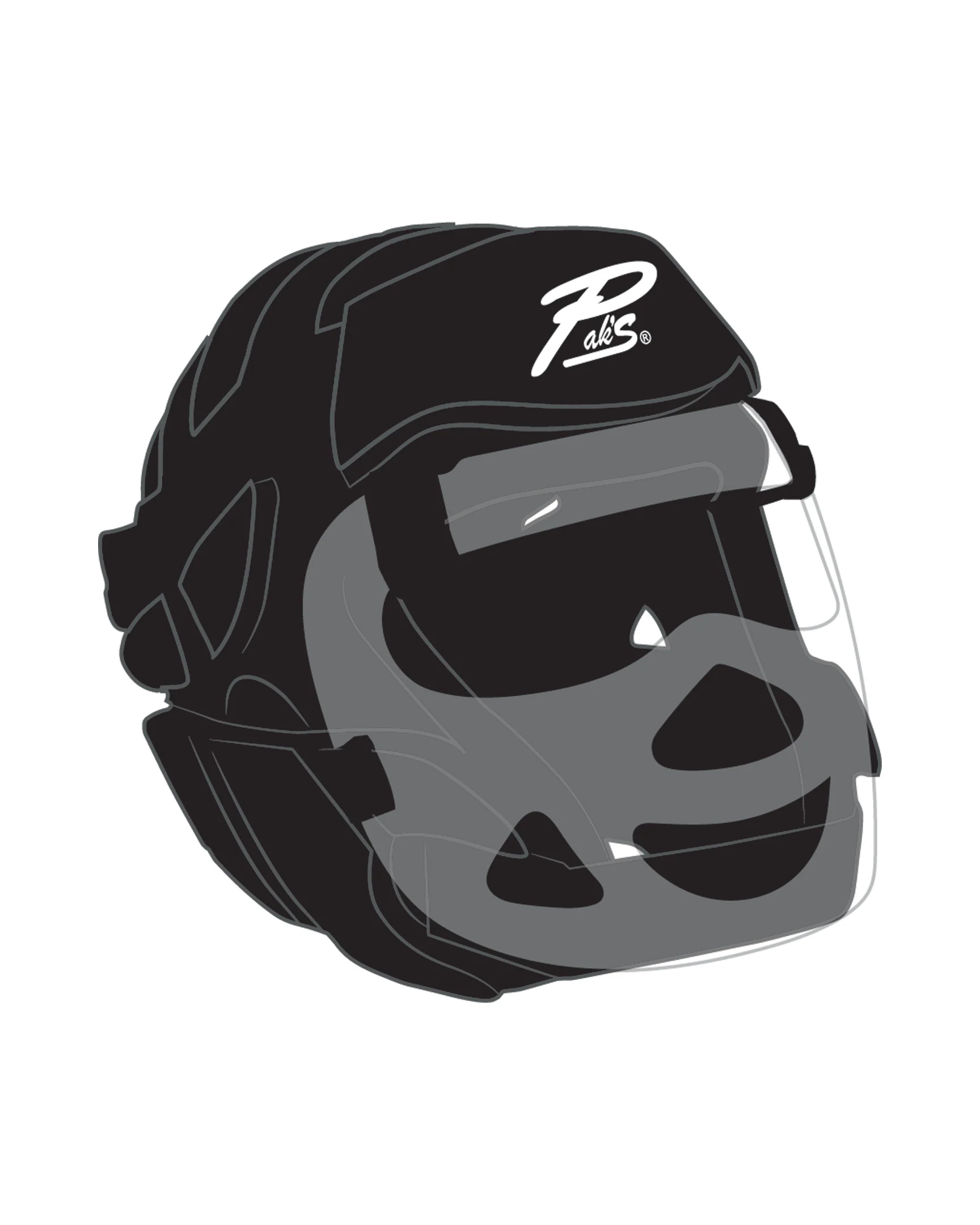 P2 Headgear with shield, Black