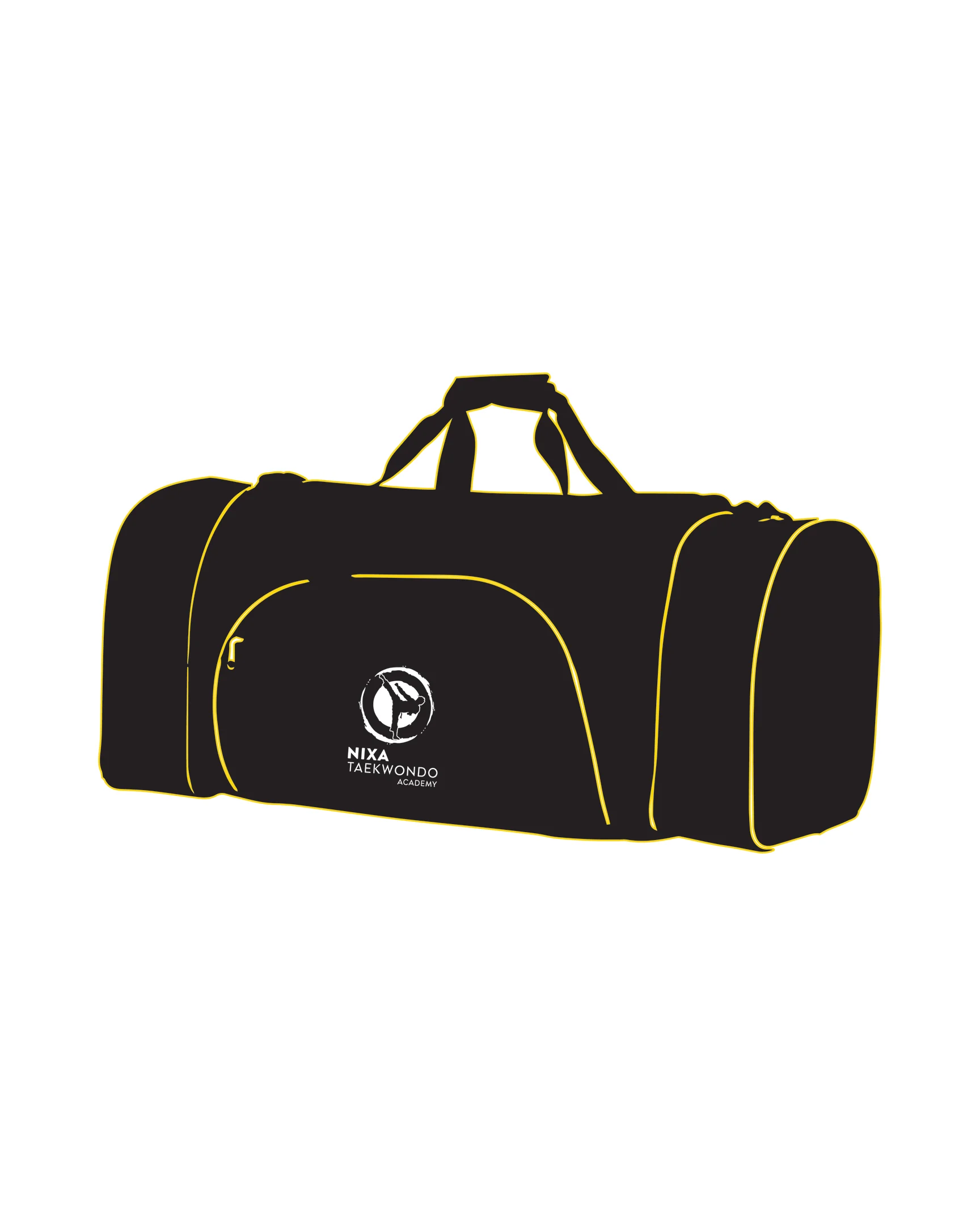 CUSTOM C GEAR DUFFLE BAG, Black/White