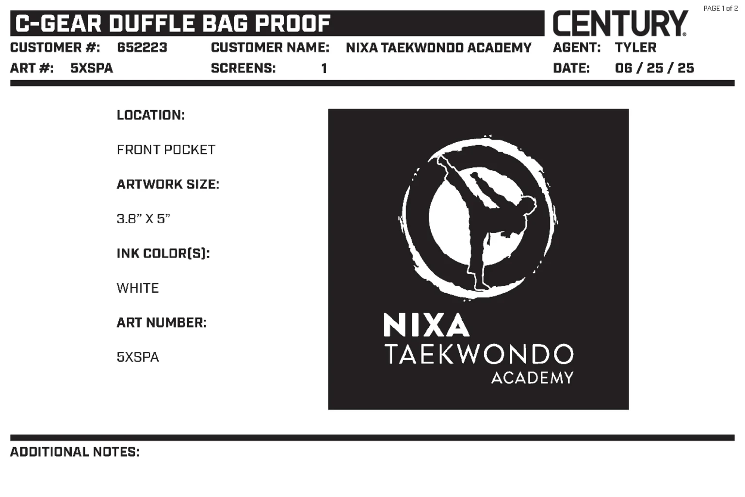 CUSTOM C GEAR DUFFLE BAG, Black/Yellow - Image 3