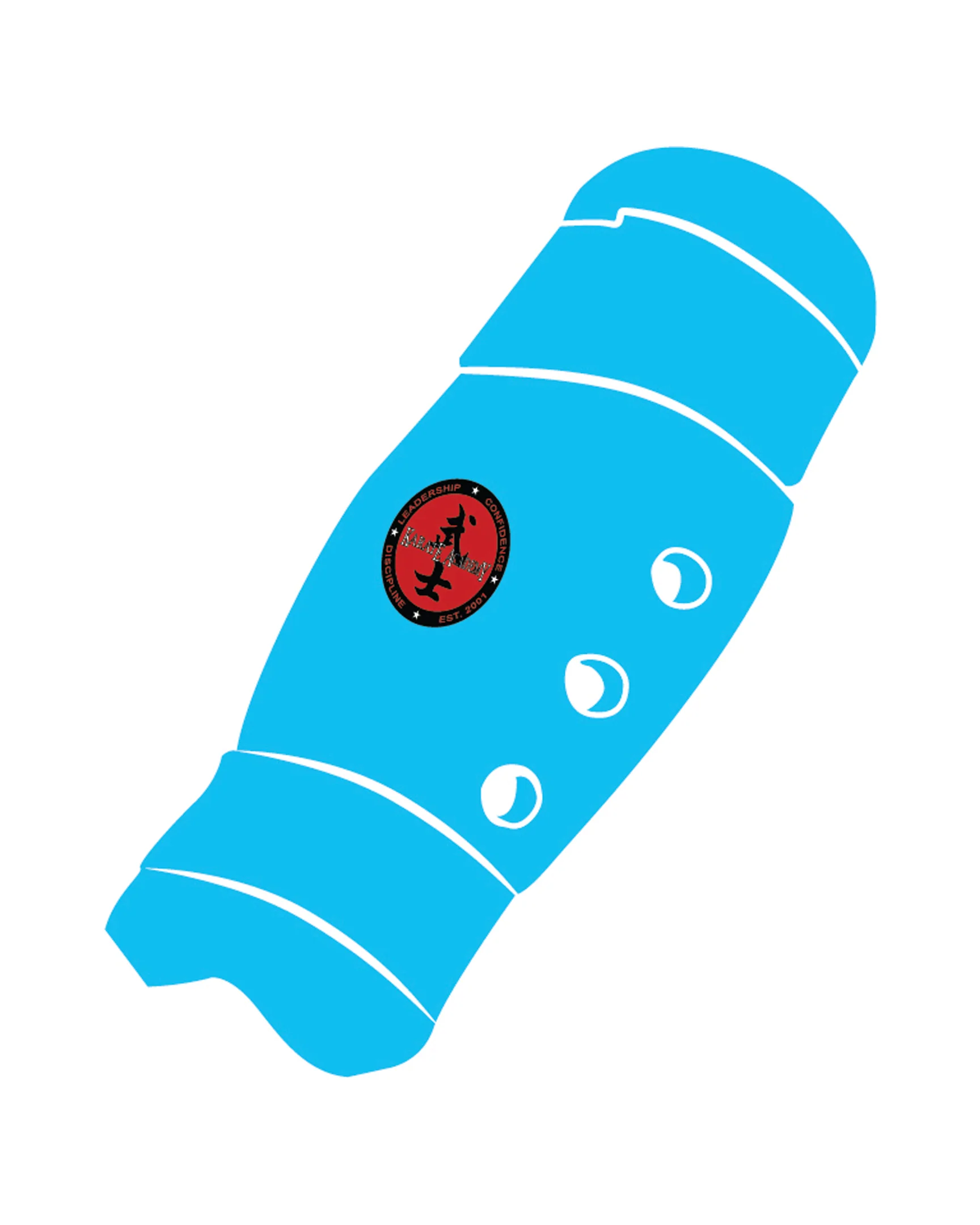 Shin Guard Custom, Neon Blue