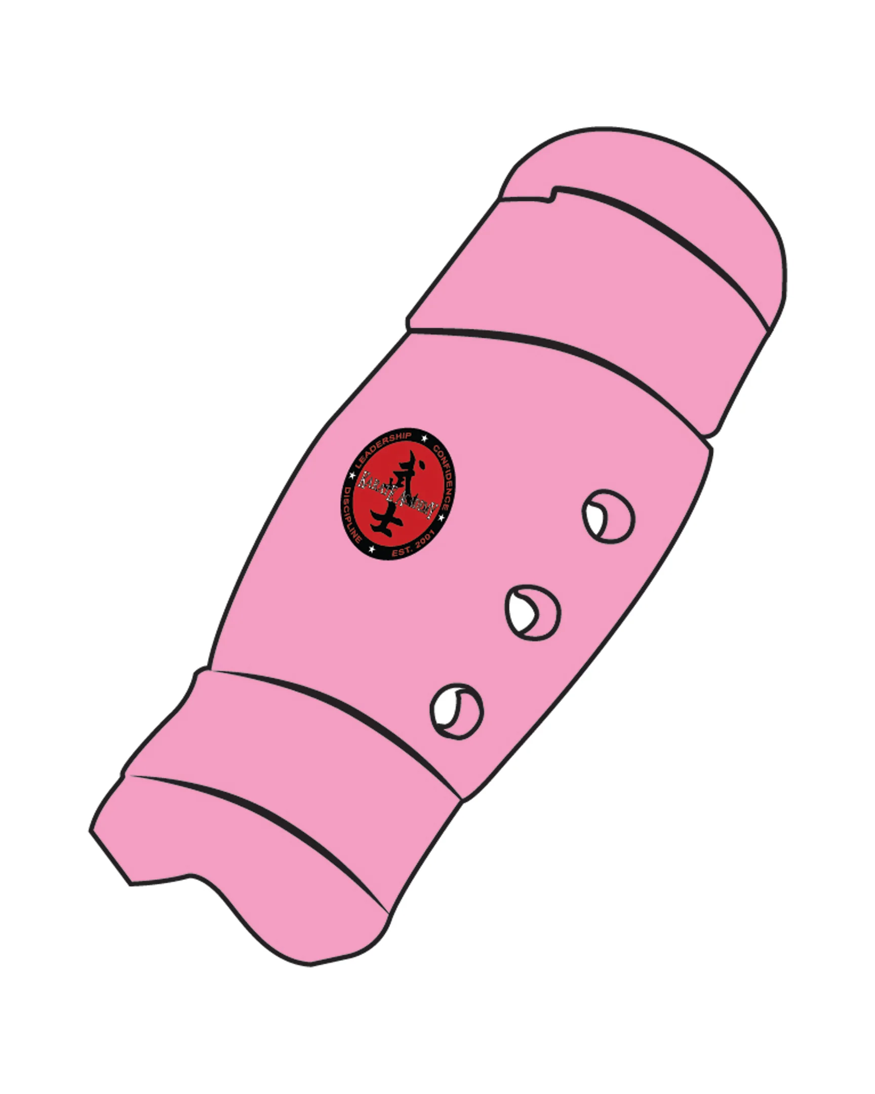 Shin Guard Custom, Neon Pink