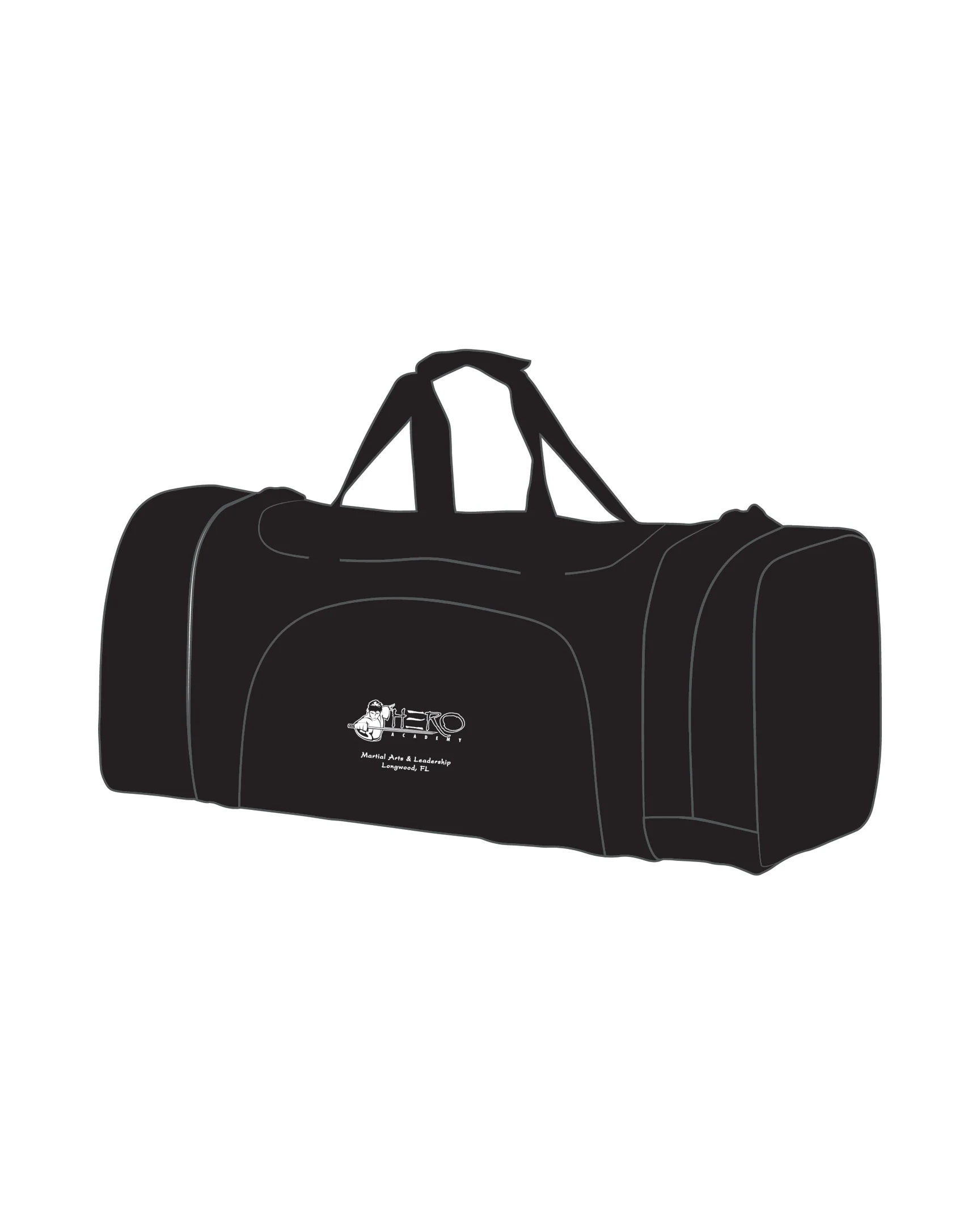 CUSTOM DUFFEL BAG BLACK, Black