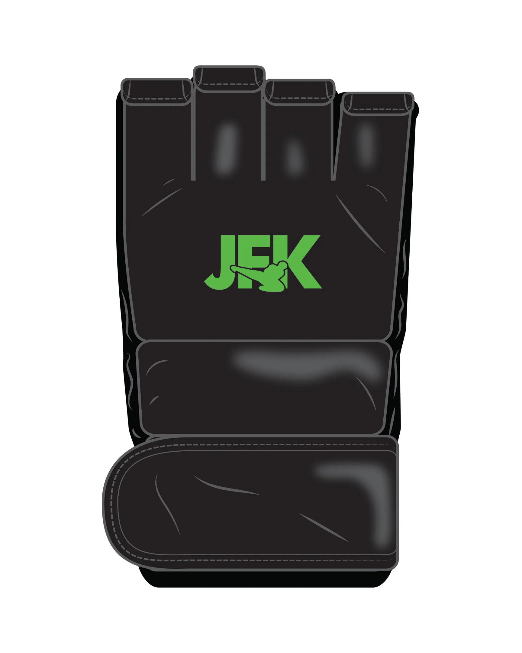 Custom Mma Open Palm Glove, Black