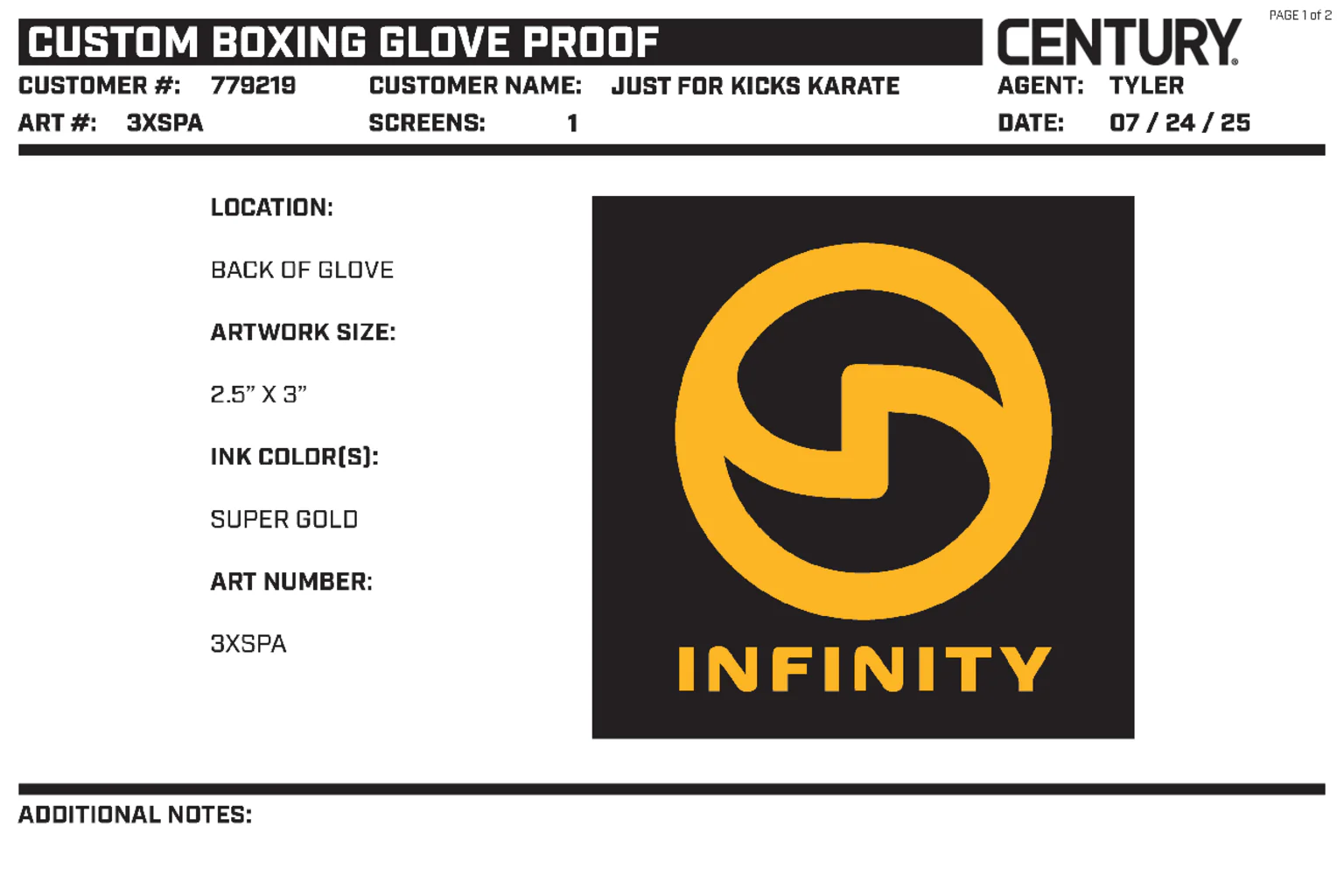 Custom Boxing Glove, Black - Image 2