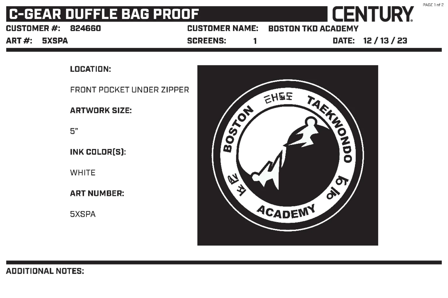 CUSTOM C GEAR DUFFLE BAG, Black/Yellow - Image 2