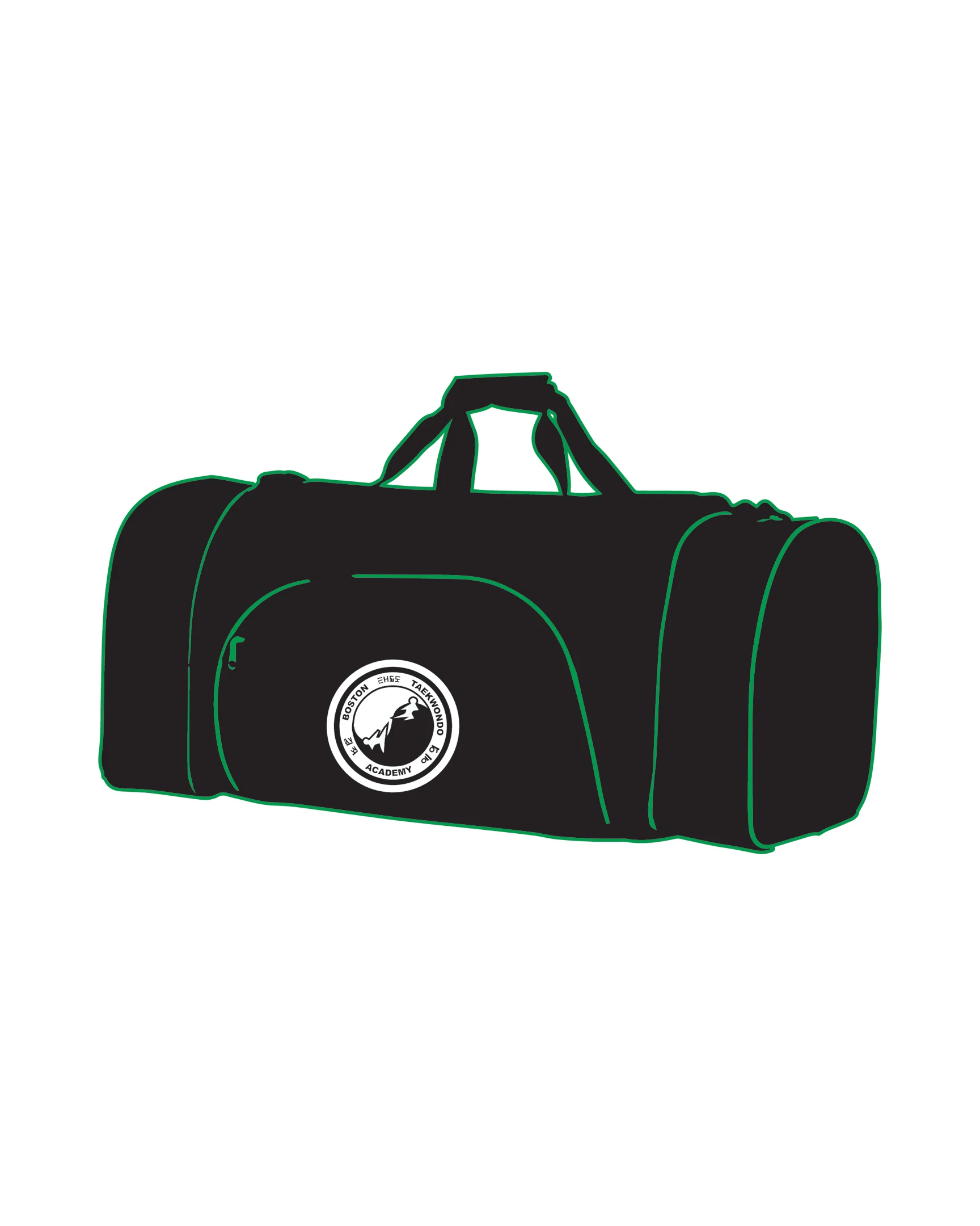 CUSTOM C GEAR DUFFLE BAG, Black/Green